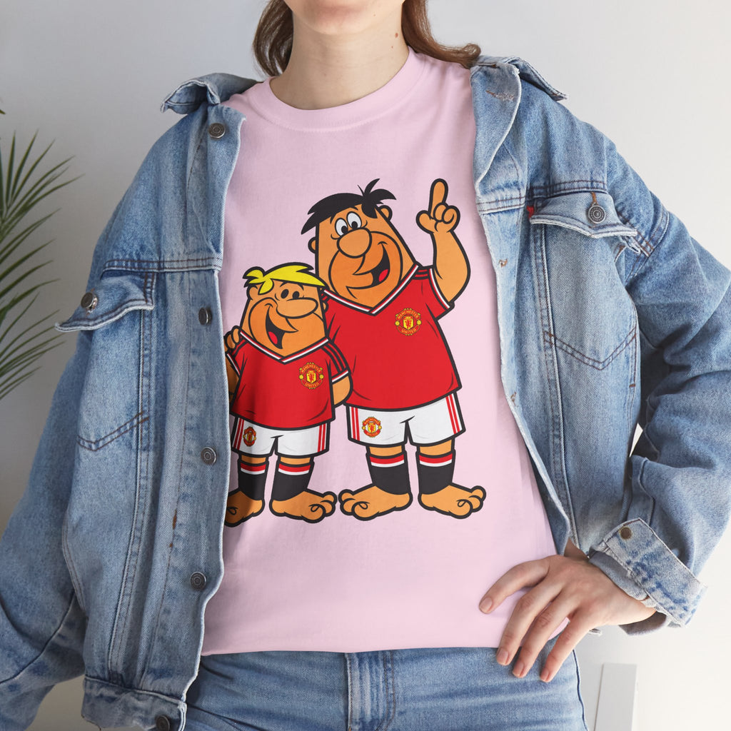 Manchester United The Flintstones Cartoon Football Fans T-Shirt