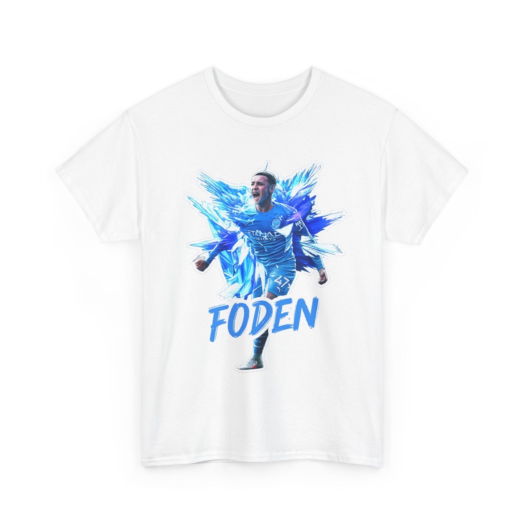Phil Foden Manchester City Soccer T‑Shirt — Blue Graphic Football Fan Tee