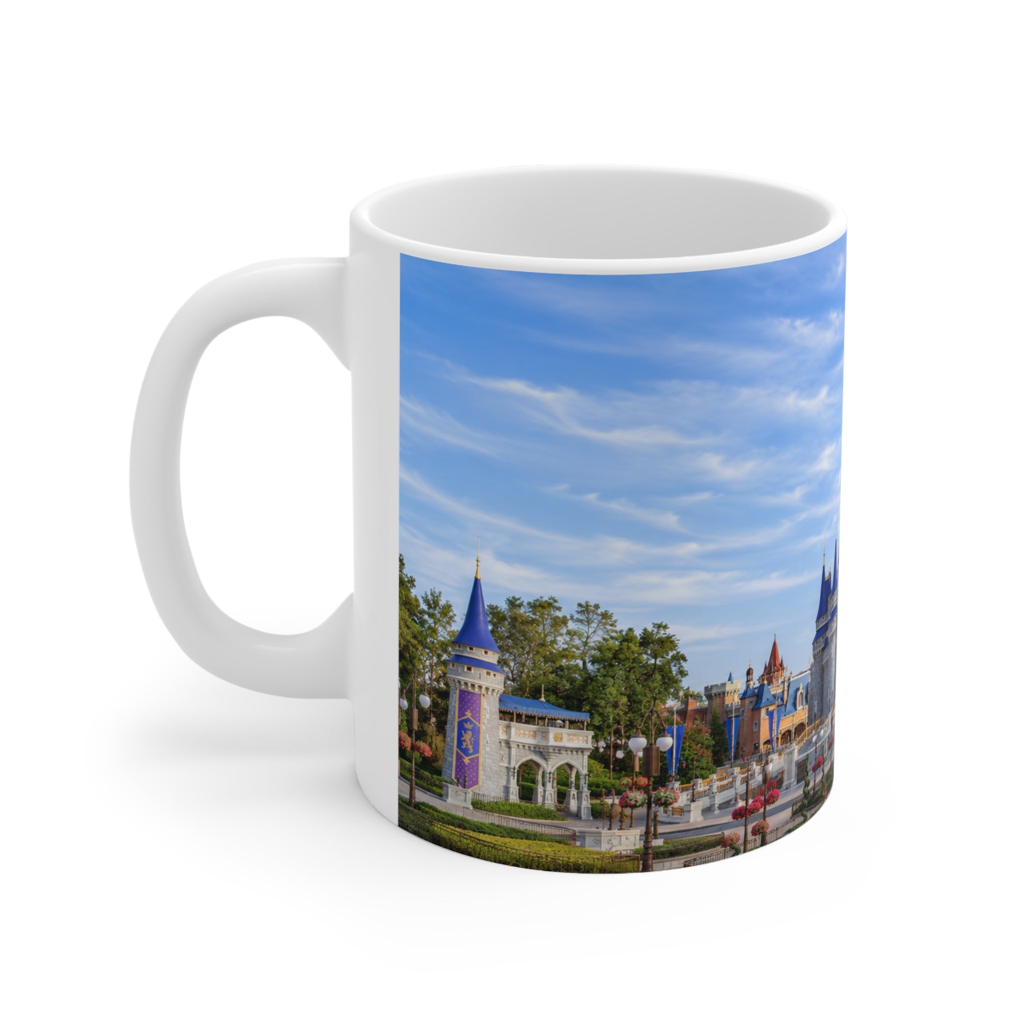Walt Disney World Magic Kingdom Castle Skyline Ceramic Mug — Fantasy Theme Park Coffee Cup (11oz & 15oz)