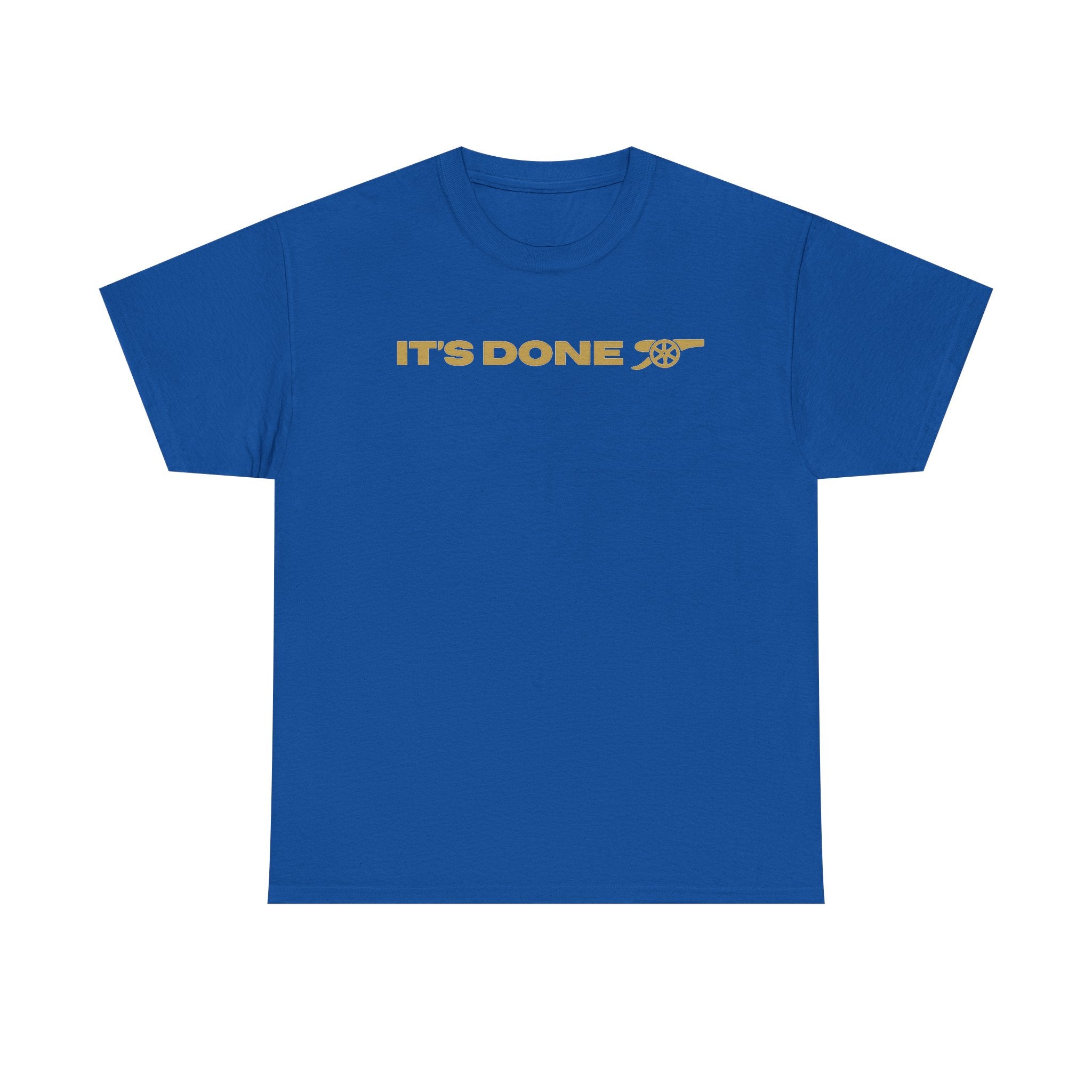 It's Done Arsenal Champions T-Shirt – Minimalist Gold Script Tee