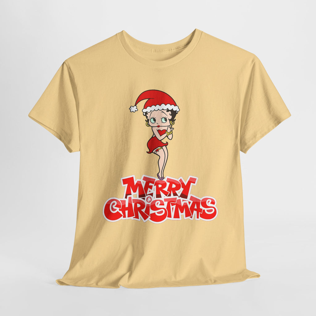 Christmas Betty Boop Tee - 'Merry Christmas' Holiday Graphic Shirt
