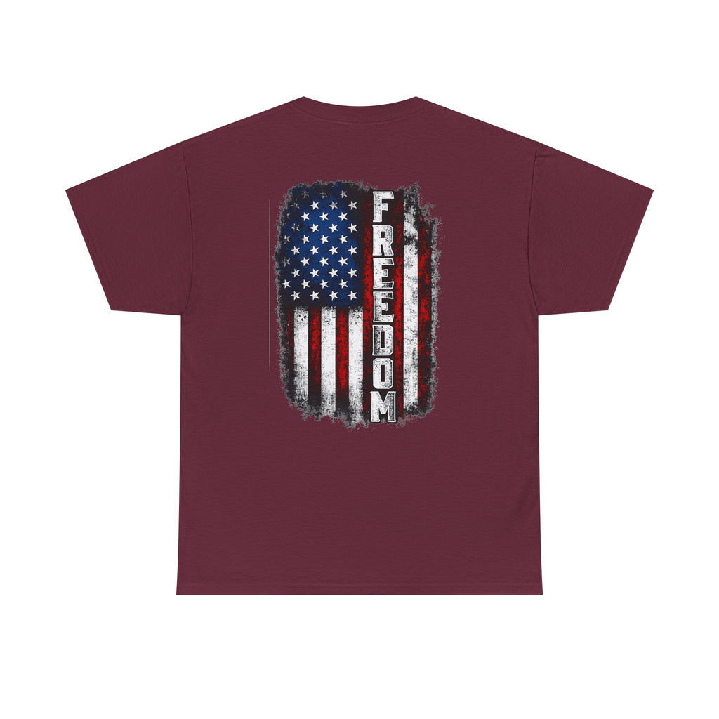 Freedom American Flag T-Shirt — Distressed USA Patriotic Tee