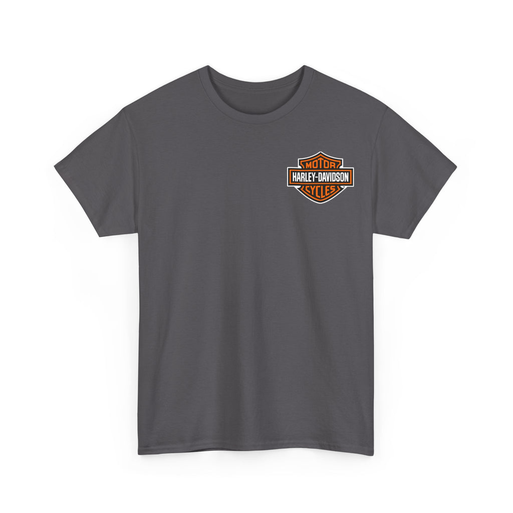 Harley-Style Flag Tee — American Motorcycle Logo T-Shirt