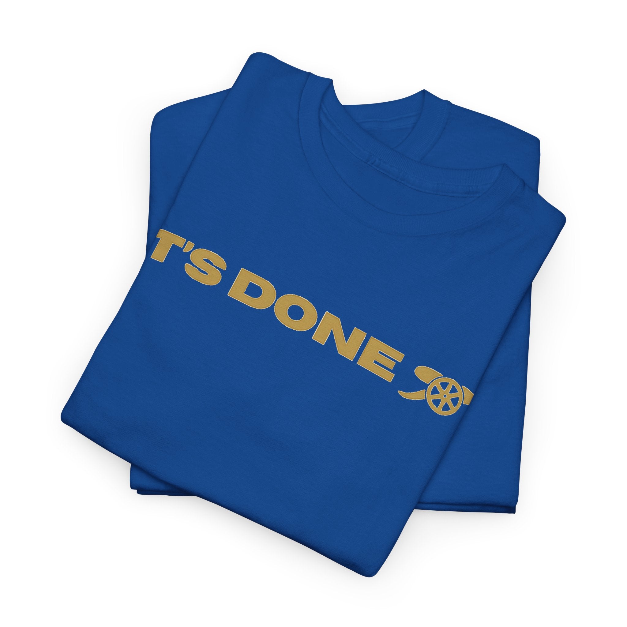 It's Done Arsenal Champions T-Shirt – Minimalist Gold Script Tee