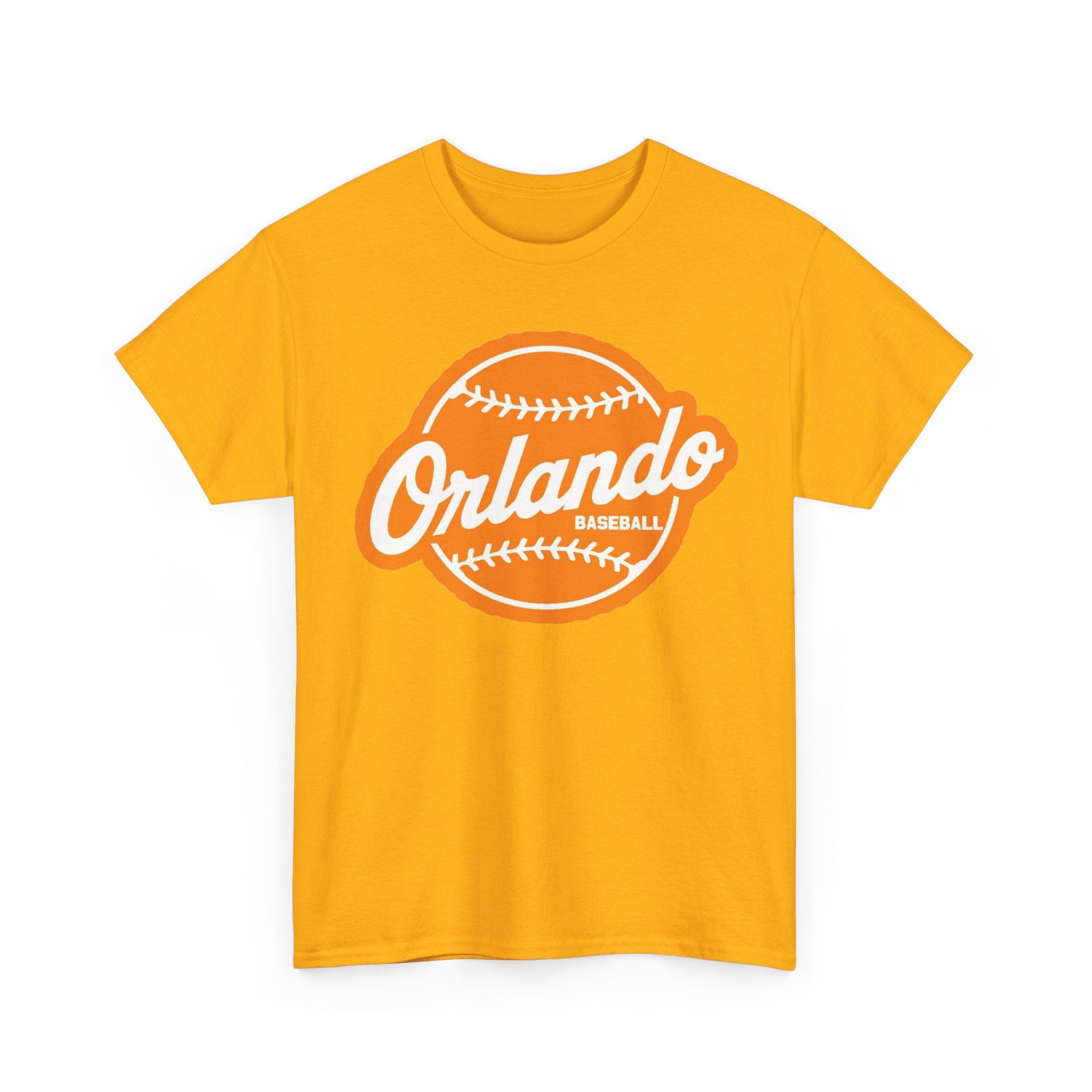 Orlando Baseball Tee — Vintage Orange Baseball Logo T‑Shirt