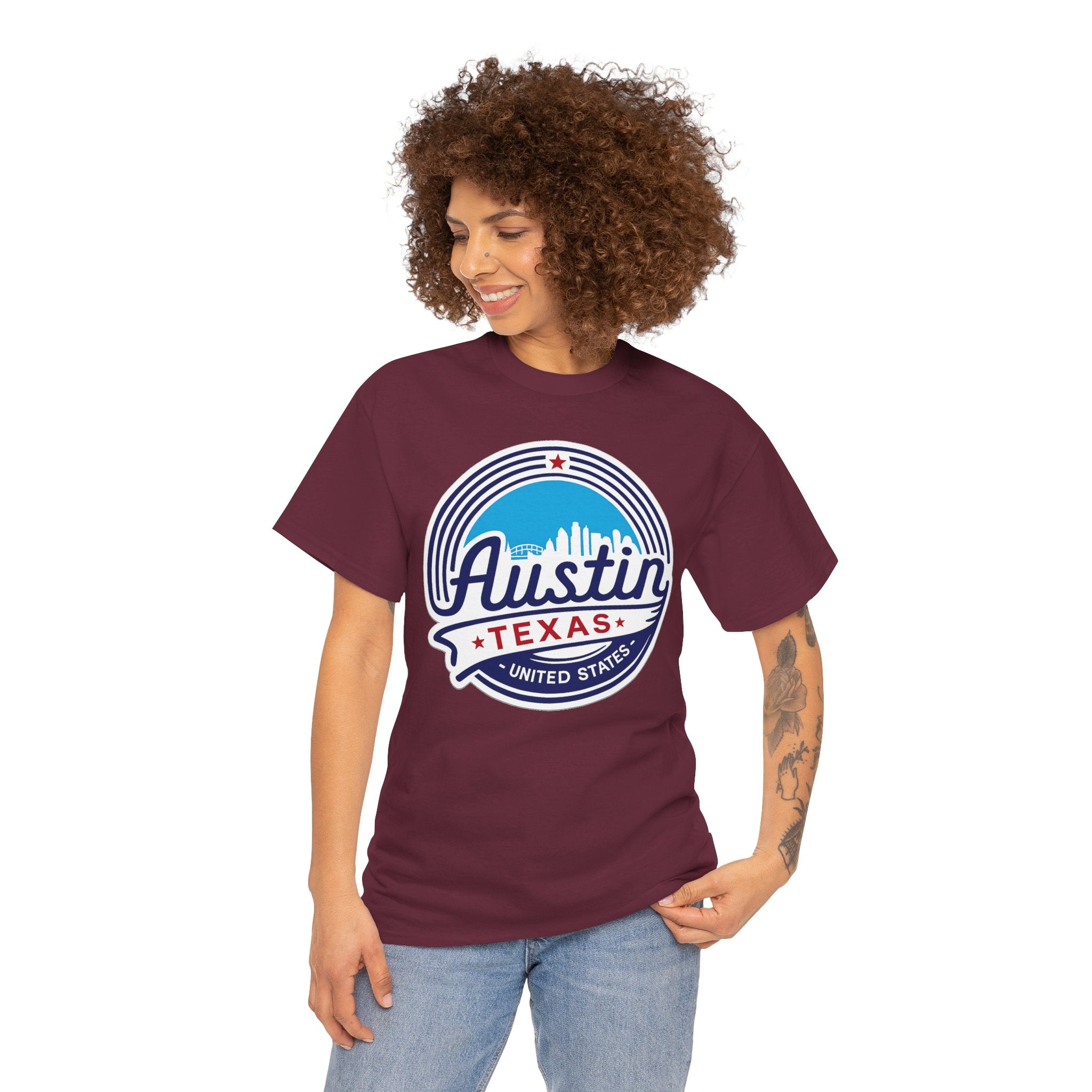 Austin Texas Retro Skyline T-Shirt — Vintage City Pride Tee