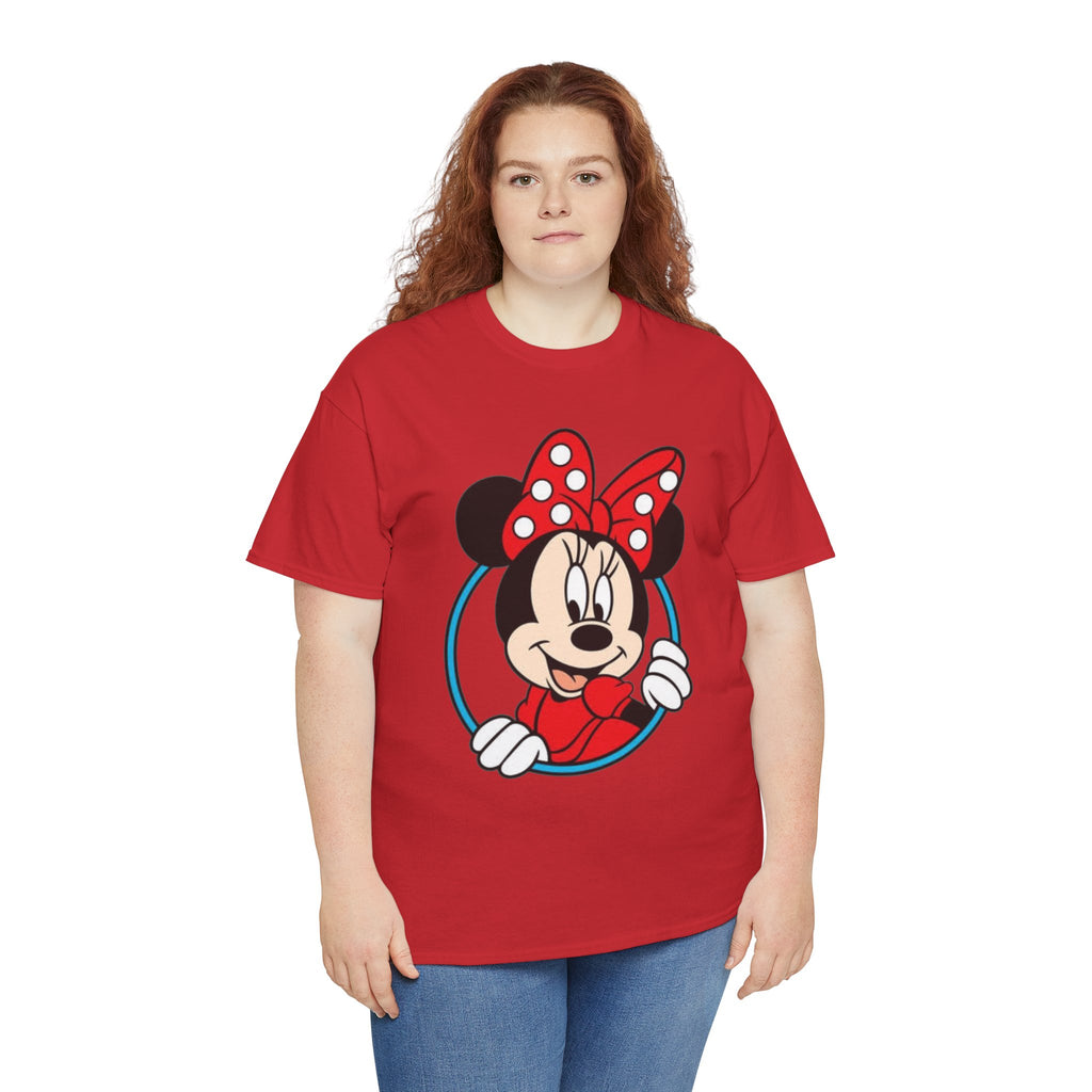 Minnie Mouse Retro Peeking Cotton T-Shirt / Tee