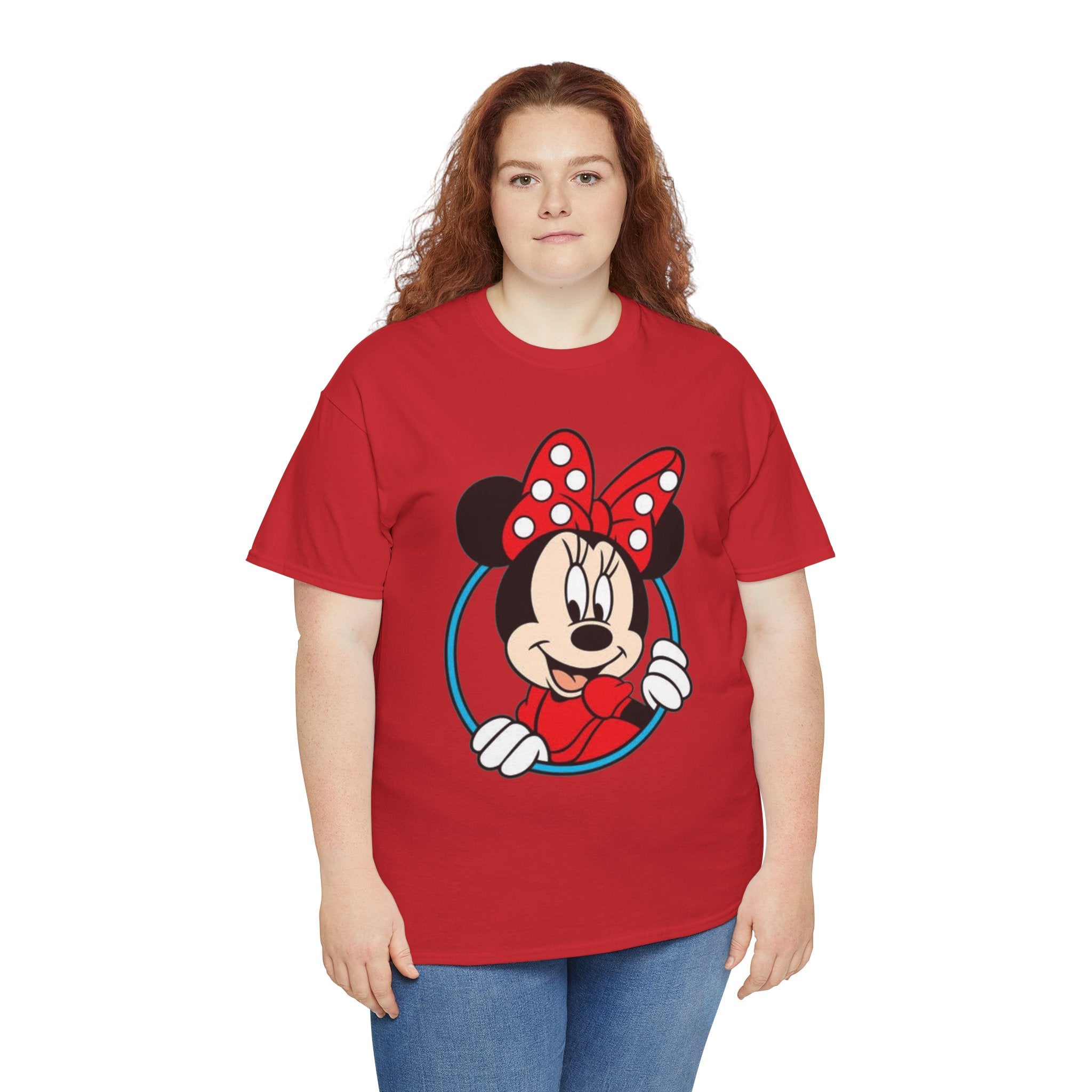 Minnie Mouse Retro Peeking Cotton T-Shirt / Tee