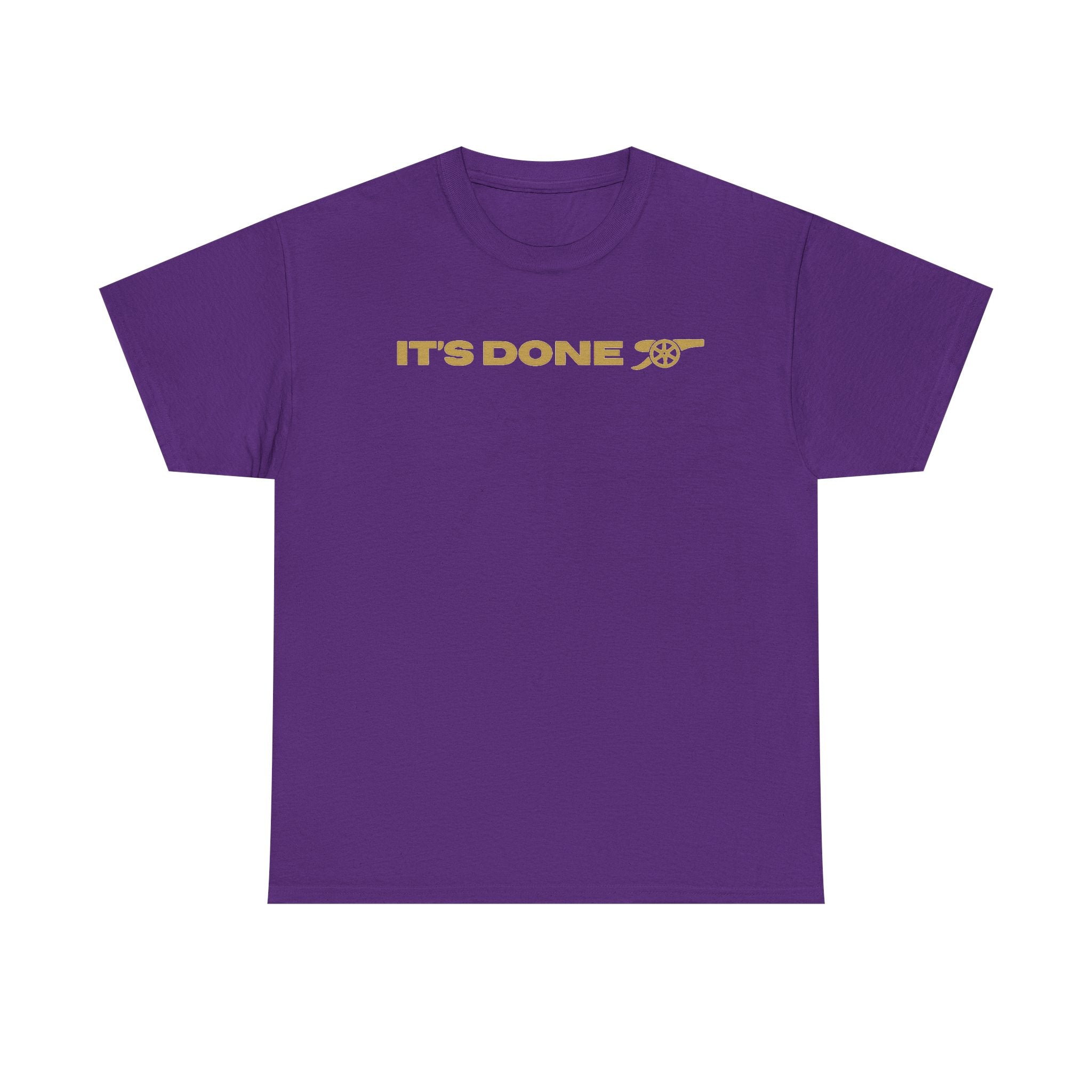 It's Done Arsenal Champions T-Shirt – Minimalist Gold Script Tee