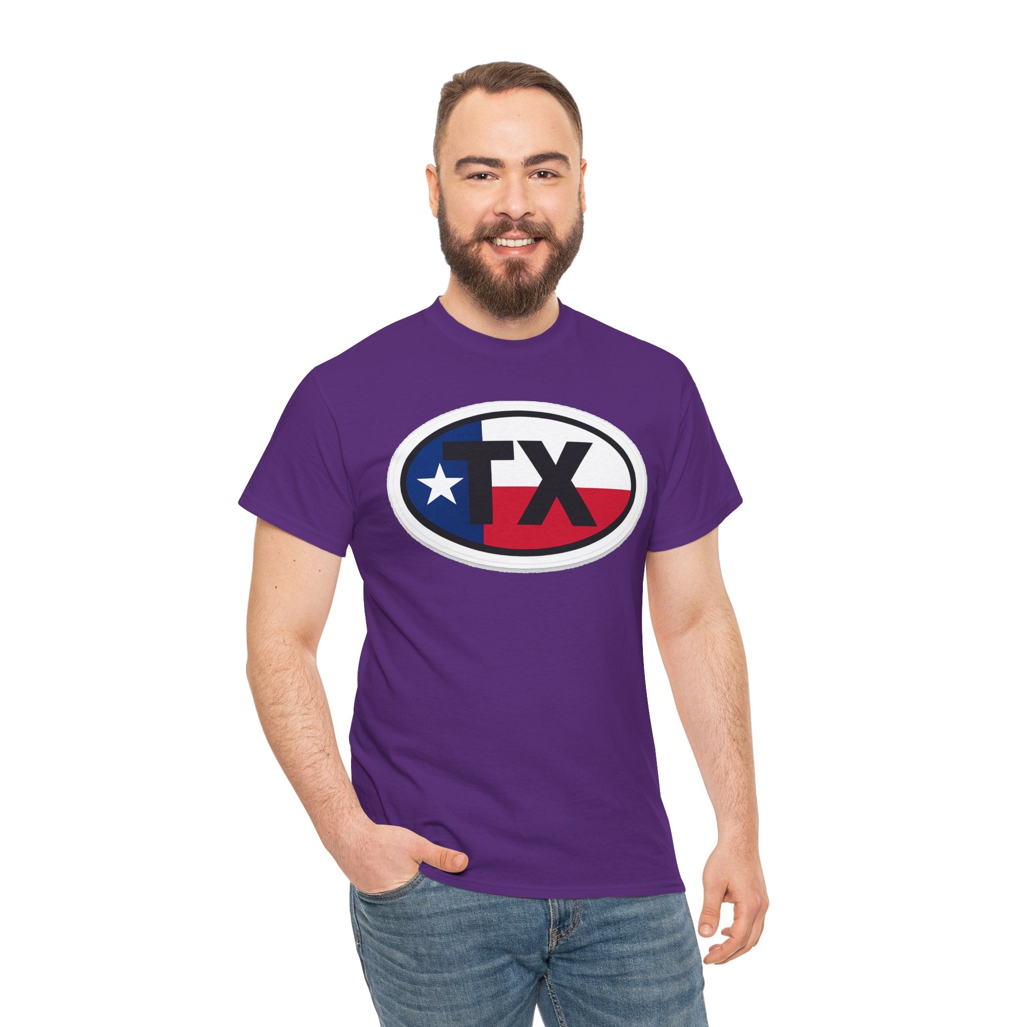 Texas Flag TX Oval T-Shirt — Patriotic Lone Star Tee