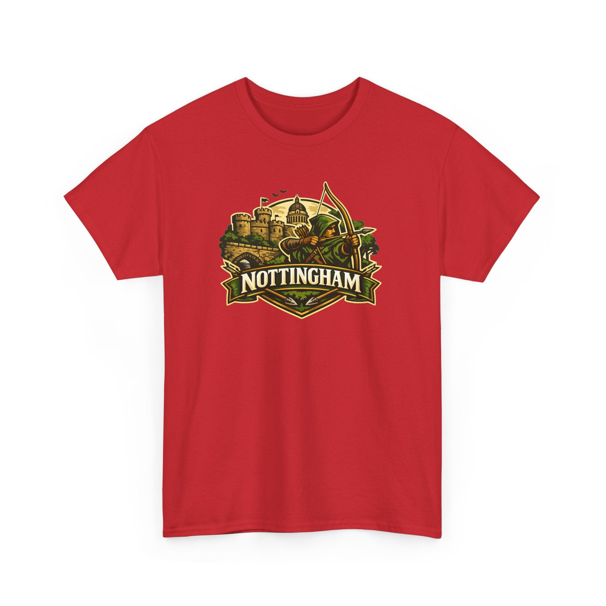 Nottingham Vintage Crest T-Shirt — Robin Hood Castle Travel Tee