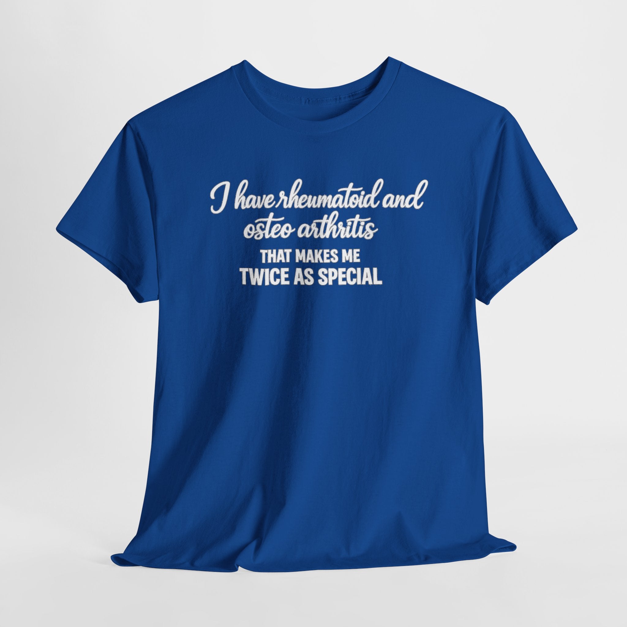 Rheumatoid & Osteoarthritis Awareness T-Shirt – "Twice As Special"