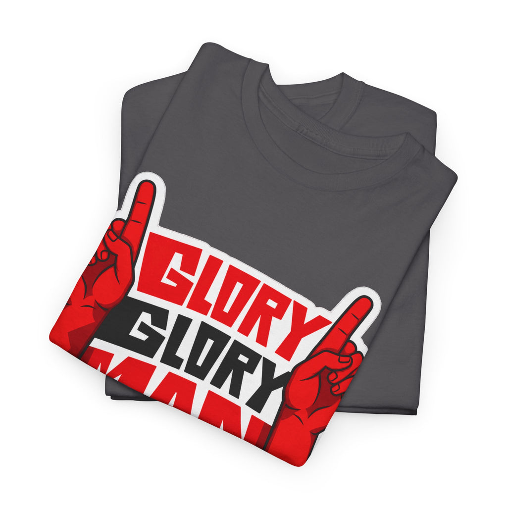 Glory Glory Man United T-Shirt — Retro Red Football Fan Tee