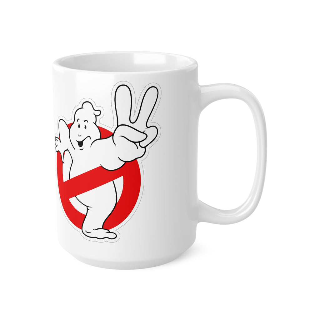Ghostbusters 2 Logo Mug — Retro Ghost Logo Ceramic Coffee Cup (11oz & 15oz)