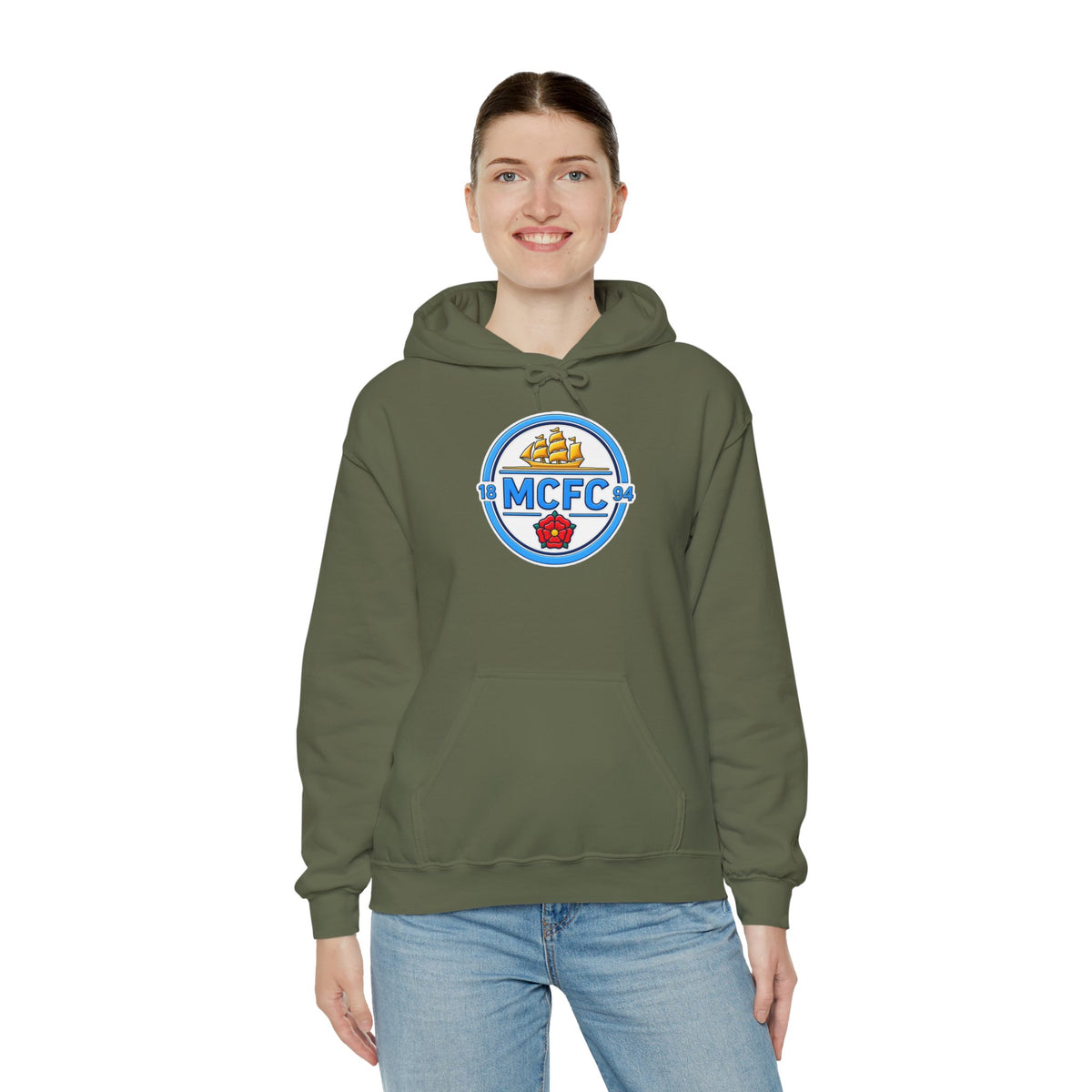 MCFC Logo Hoodie – Vintage Football Club Crest Pullover