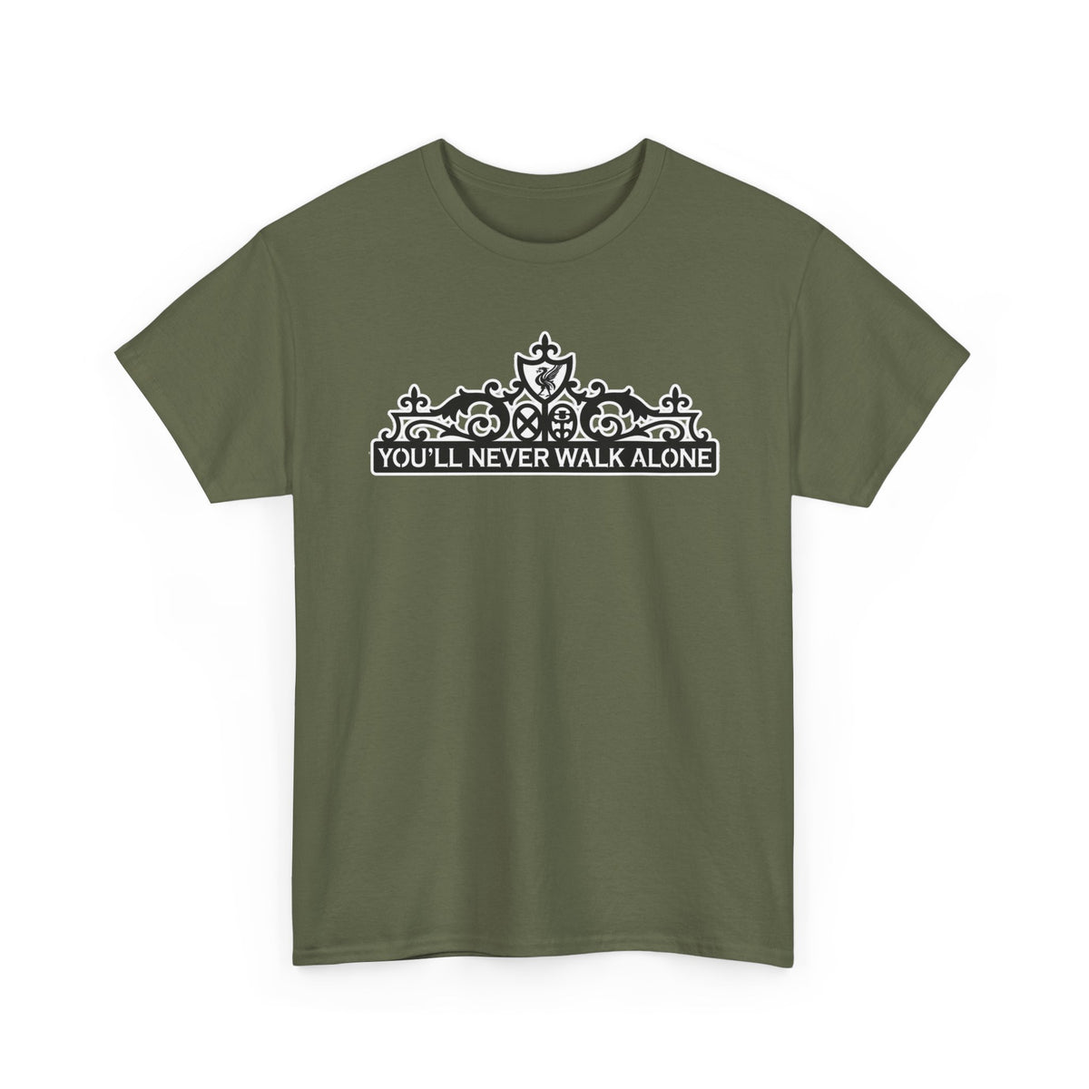You'll Never Walk Alone T‑Shirt — Liverpool FC Crest Cotton Tee