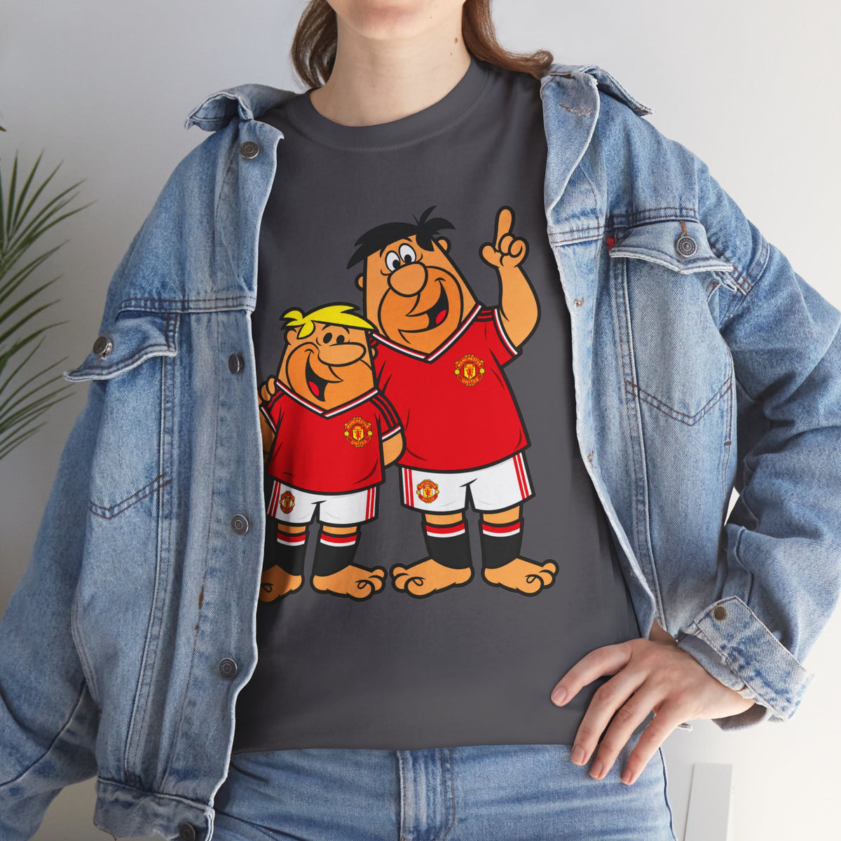 Manchester United The Flintstones Cartoon Football Fans T-Shirt