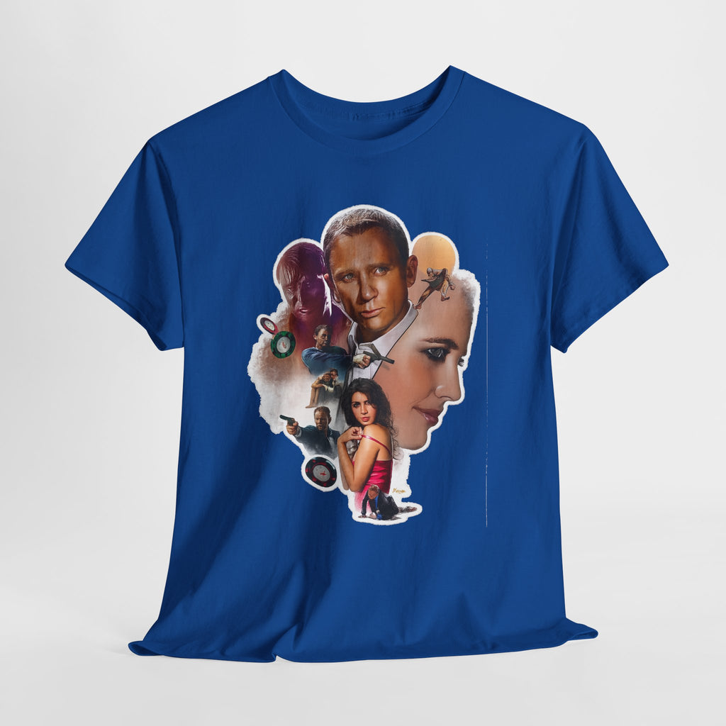 Jame Bond Movie Collage T‑Shirt — Vintage Film Noir Portrait Tee