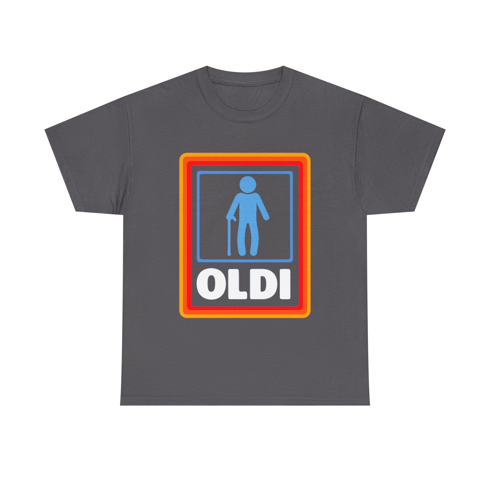 Oldi Retro Logo Tee — Funny Elderly Humour T-Shirt