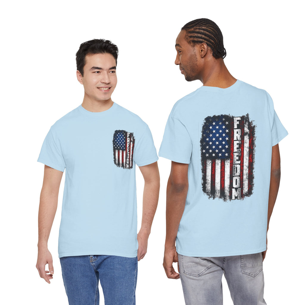 Freedom American Flag T-Shirt — Distressed USA Patriotic Tee