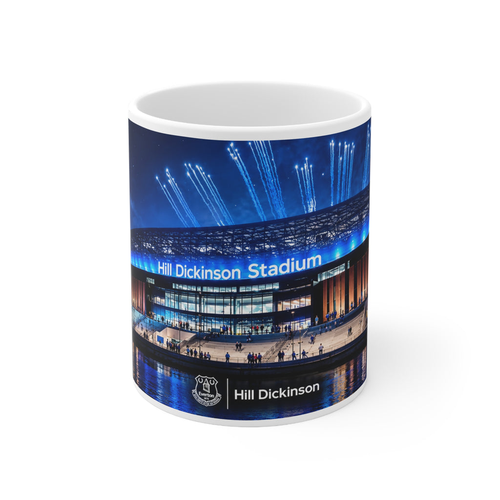 Everton's Hill Dickinson Stadium Nightscape Ceramic Coffee Mug — 11oz & 15oz