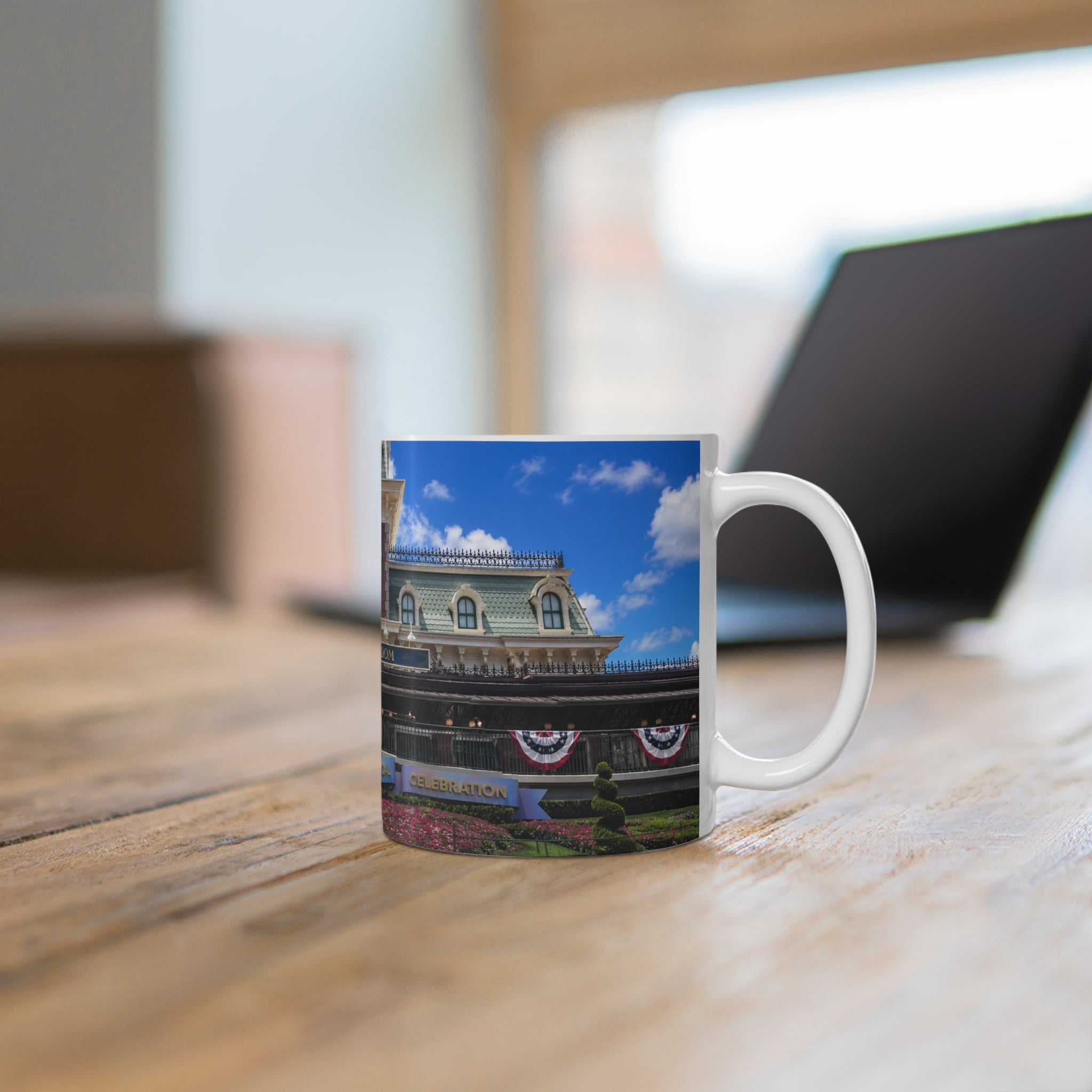 Magic Kingdom Train Station Photo Mug — 11oz & 15oz Ceramic Coffee Cup