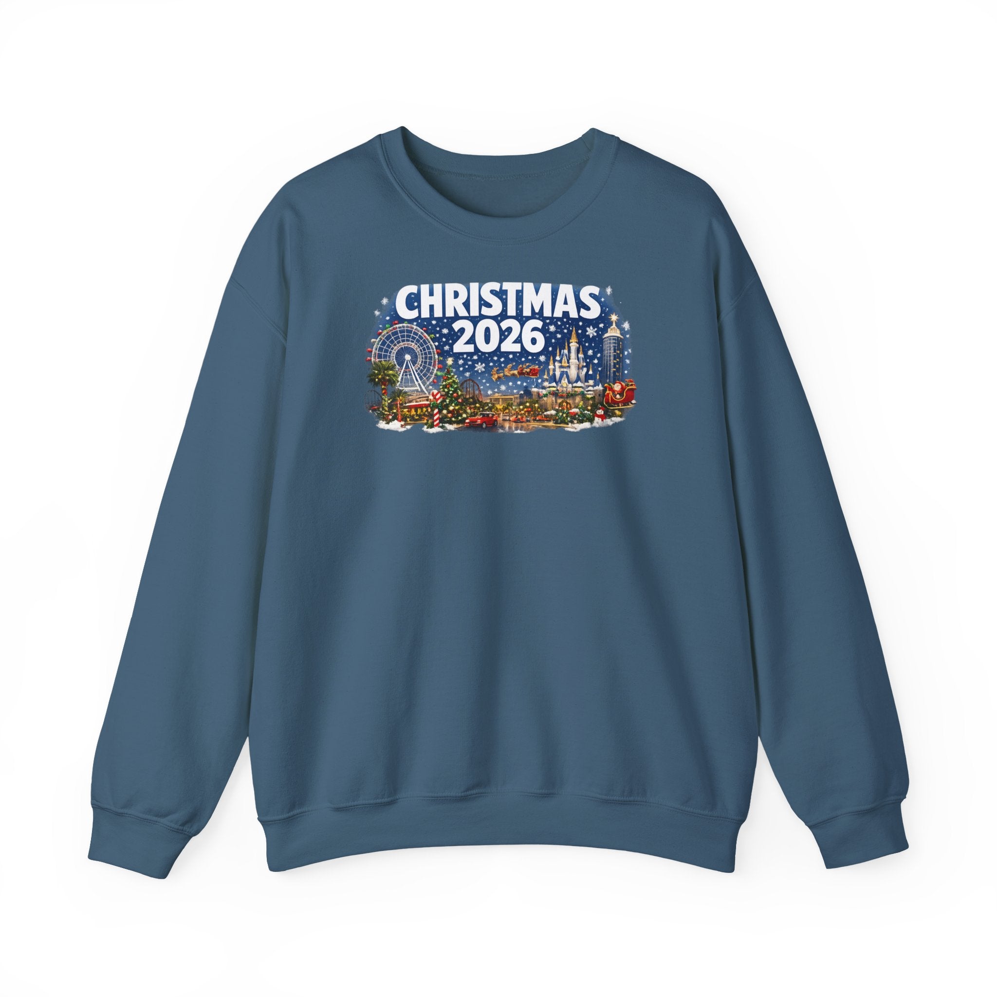 Christmas 2026 Holiday Sweatshirt – Festive Winter Cityscape Crewneck