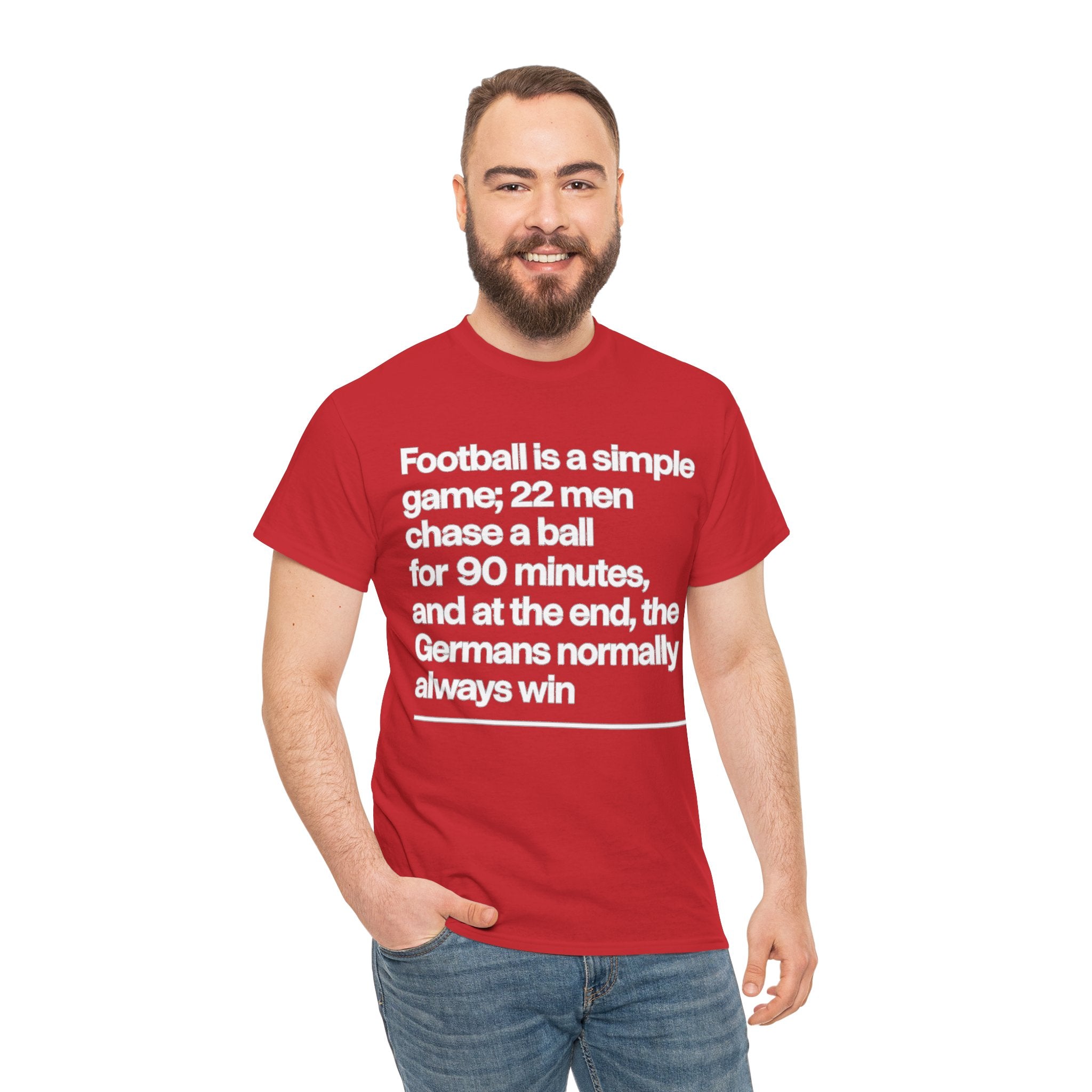 Funny Quote T-Shirt — 'Football is a simple game...' Graphic Tee