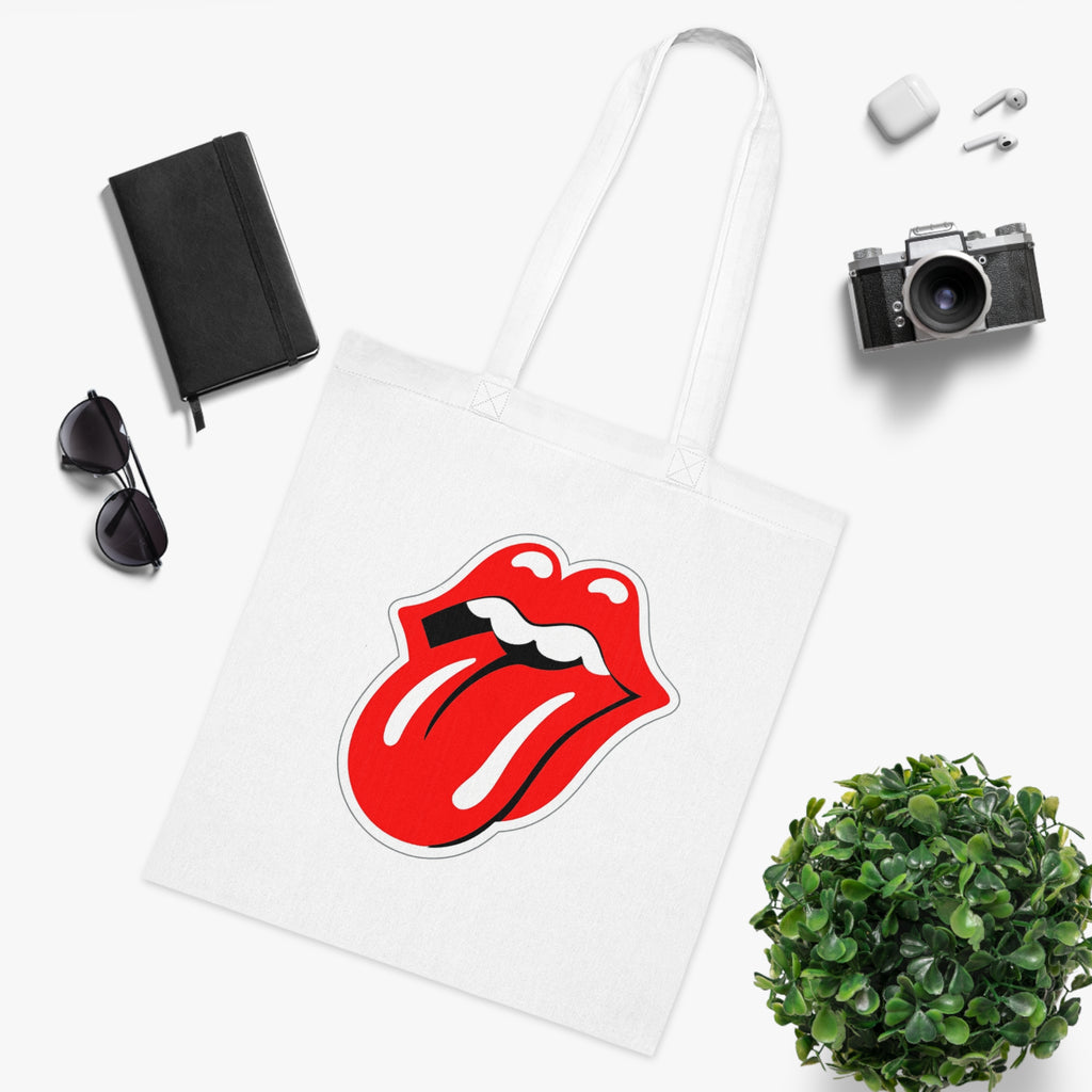 Rock Red Tongue Graphic Tote Bag