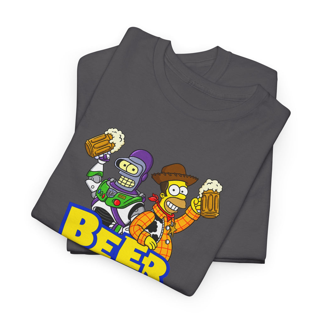 Beer Story T-Shirt — Funny Cartoon Beer Buddies Graphic Tee