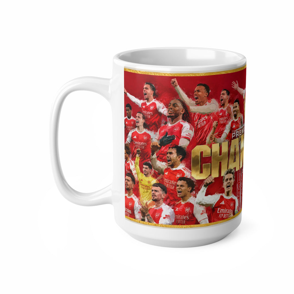 Arsenal Champions Premier League Ceramic Mug — 11oz & 15oz Team Celebration Coffee Cup