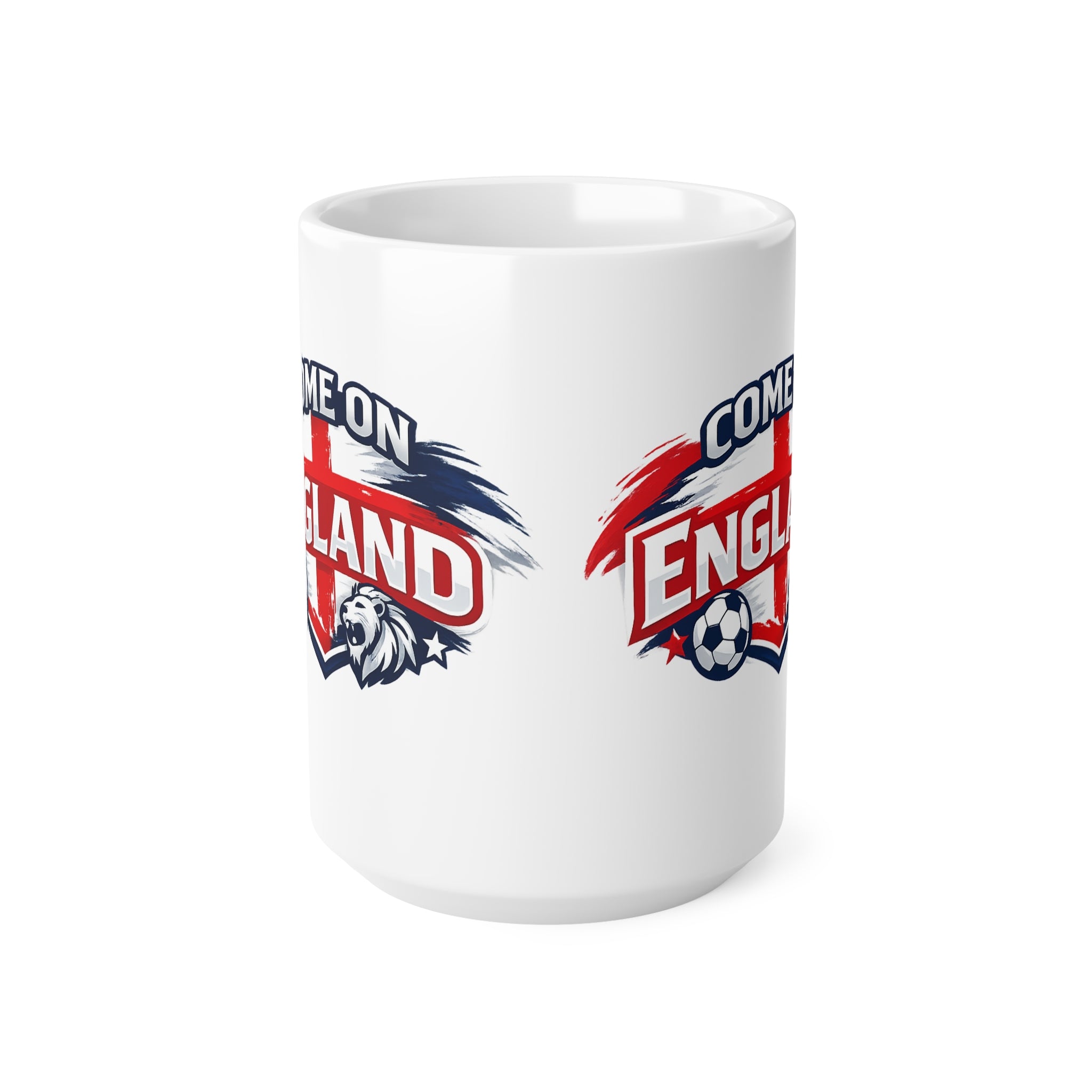 Come On England Soccer Fan Mug — 11oz & 15oz Ceramic Football Supporter Cup