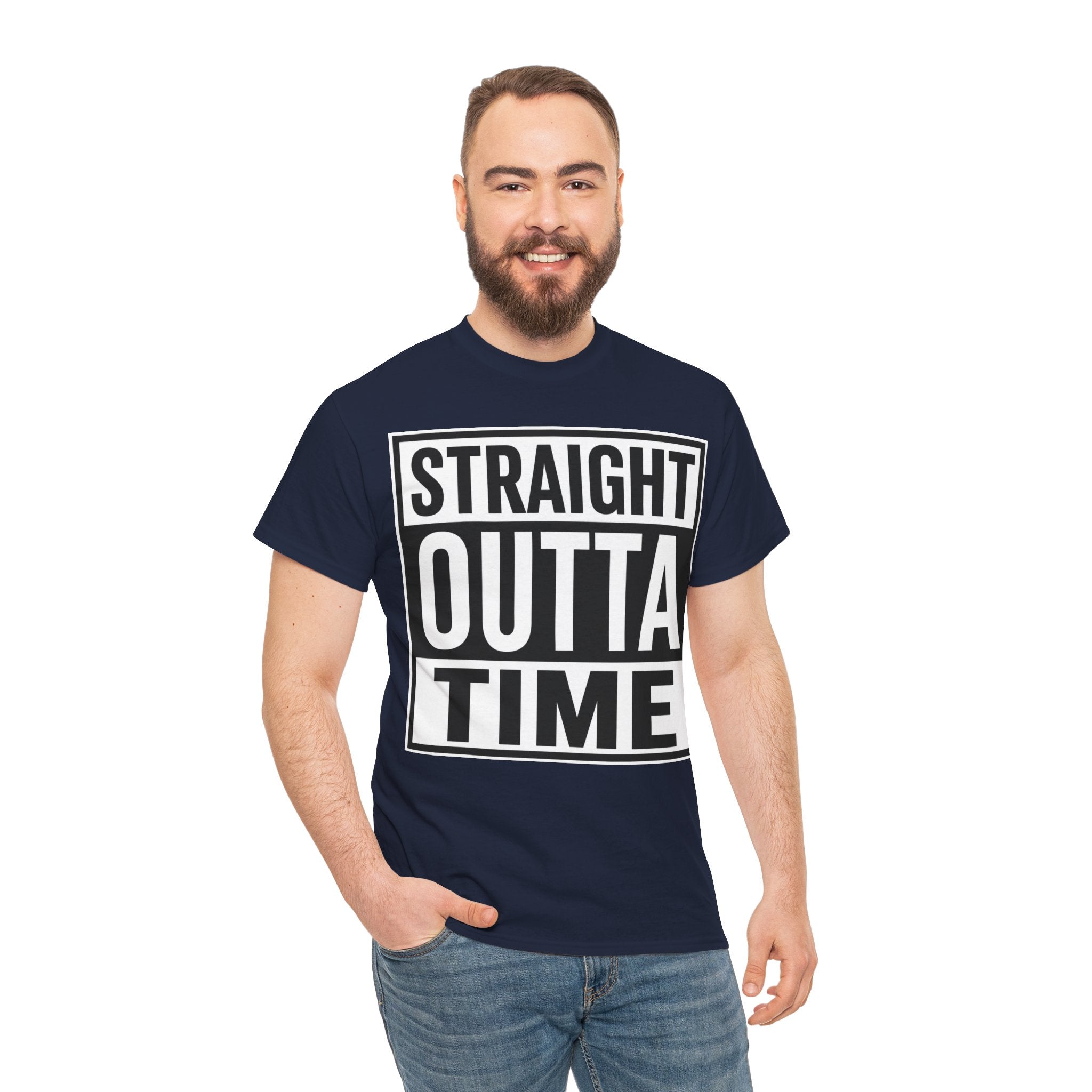Straight Outta Time T-Shirt — Funny Retro Text Tee