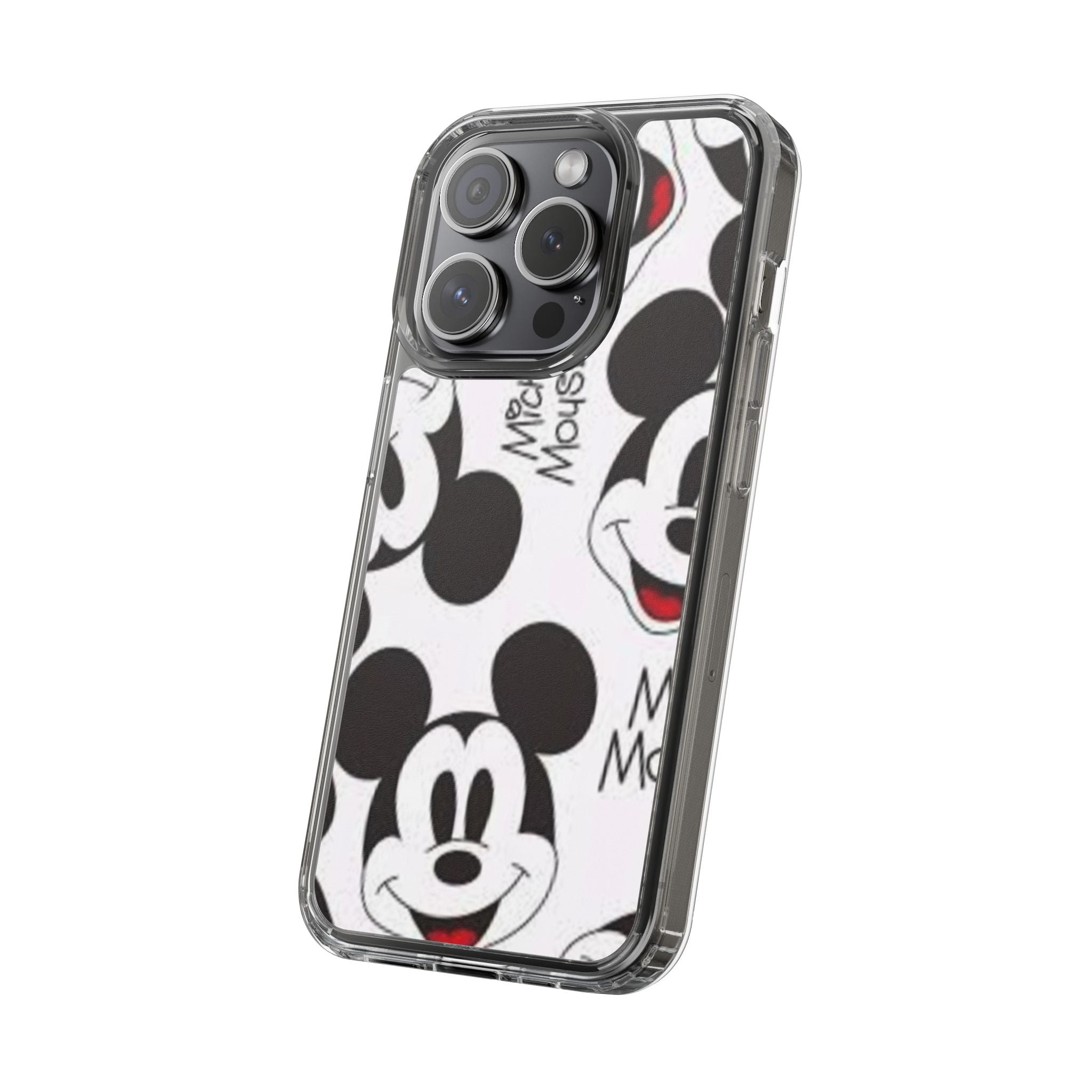 Mickey Mouse Clear Phone Case – Retro Cartoon Pattern Clear Case