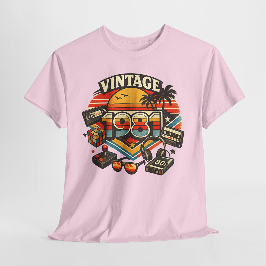 Vintage 1981 Retro Tee — 80s Nostalgia Graphic T-Shirt