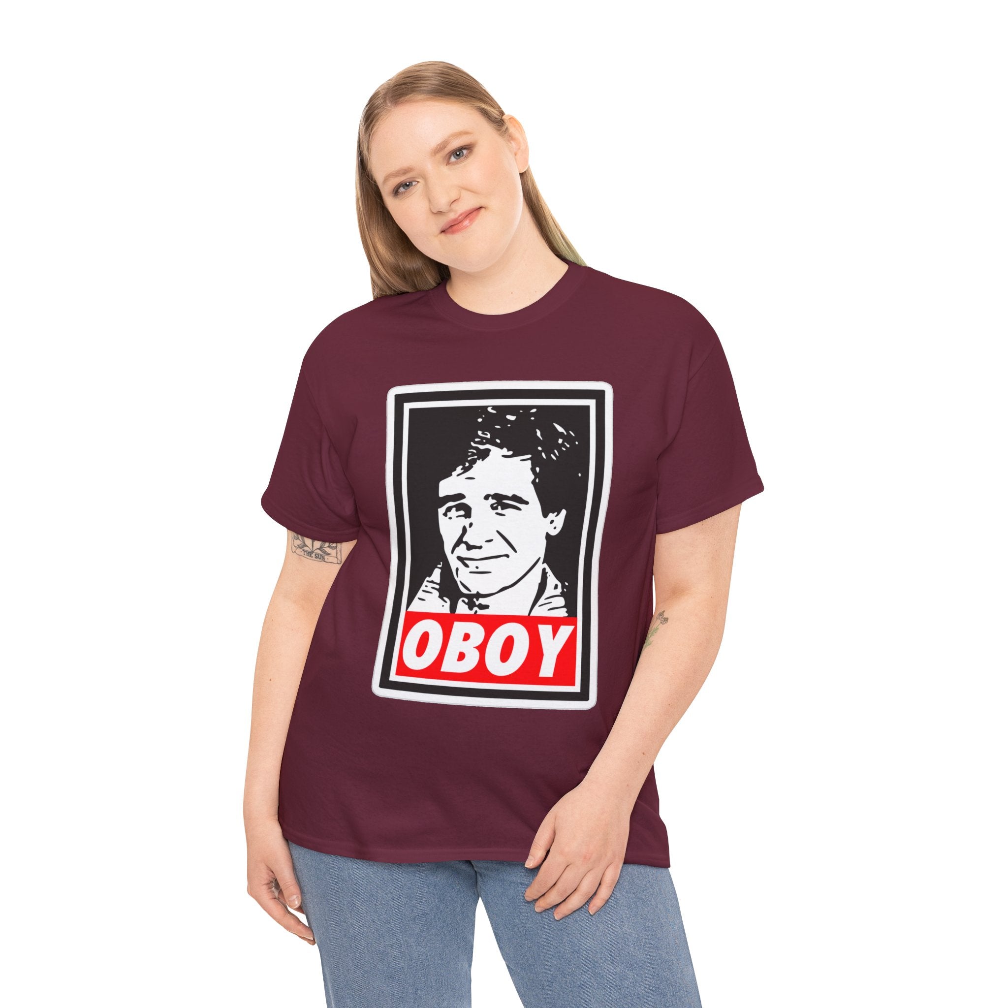 Oboy Quantum Leap Graphic Tee — Retro Pop Art Portrait T‑Shirt