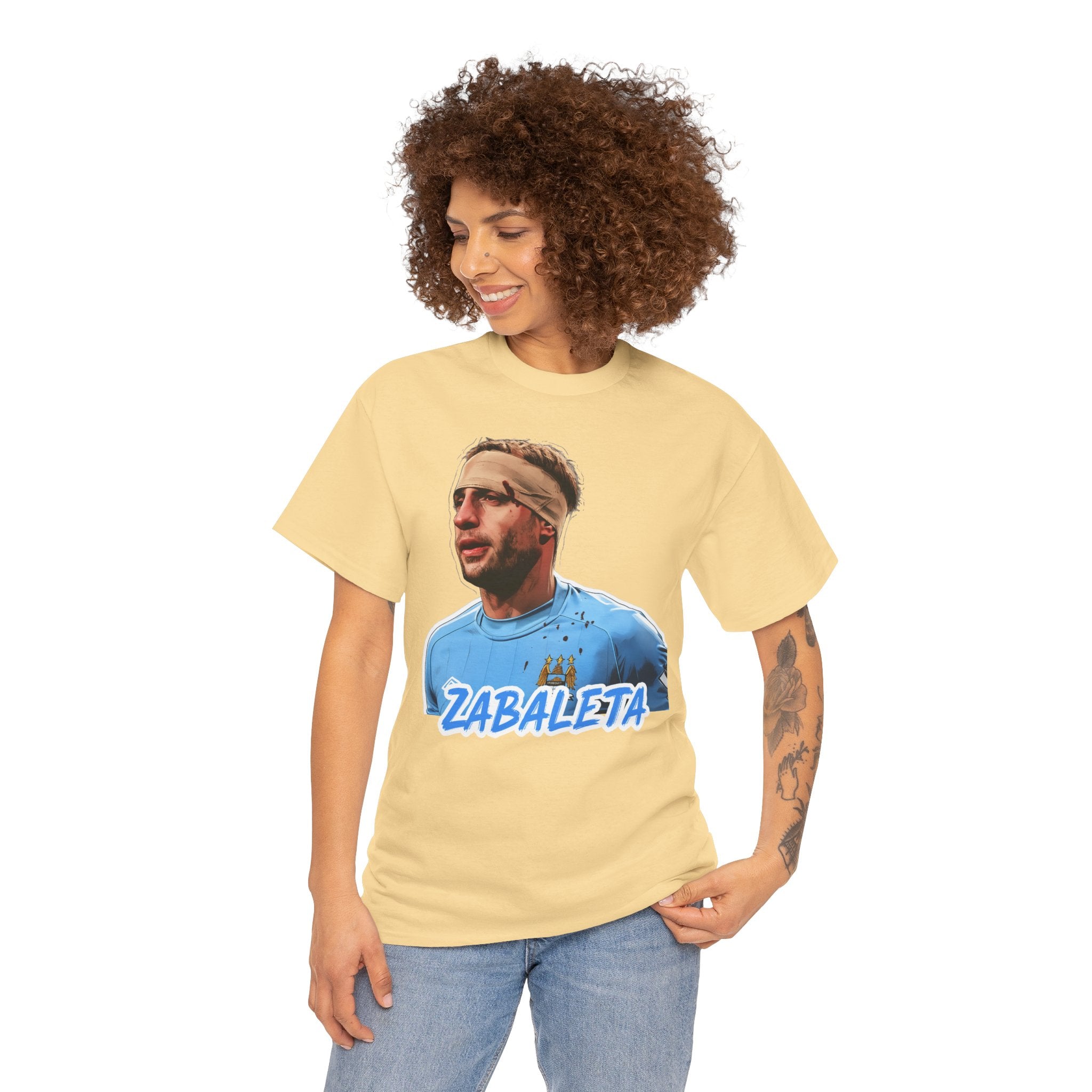 Zabaleta Manchester City Fan Tee — Retro Player Portrait Soccer T‑Shirt
