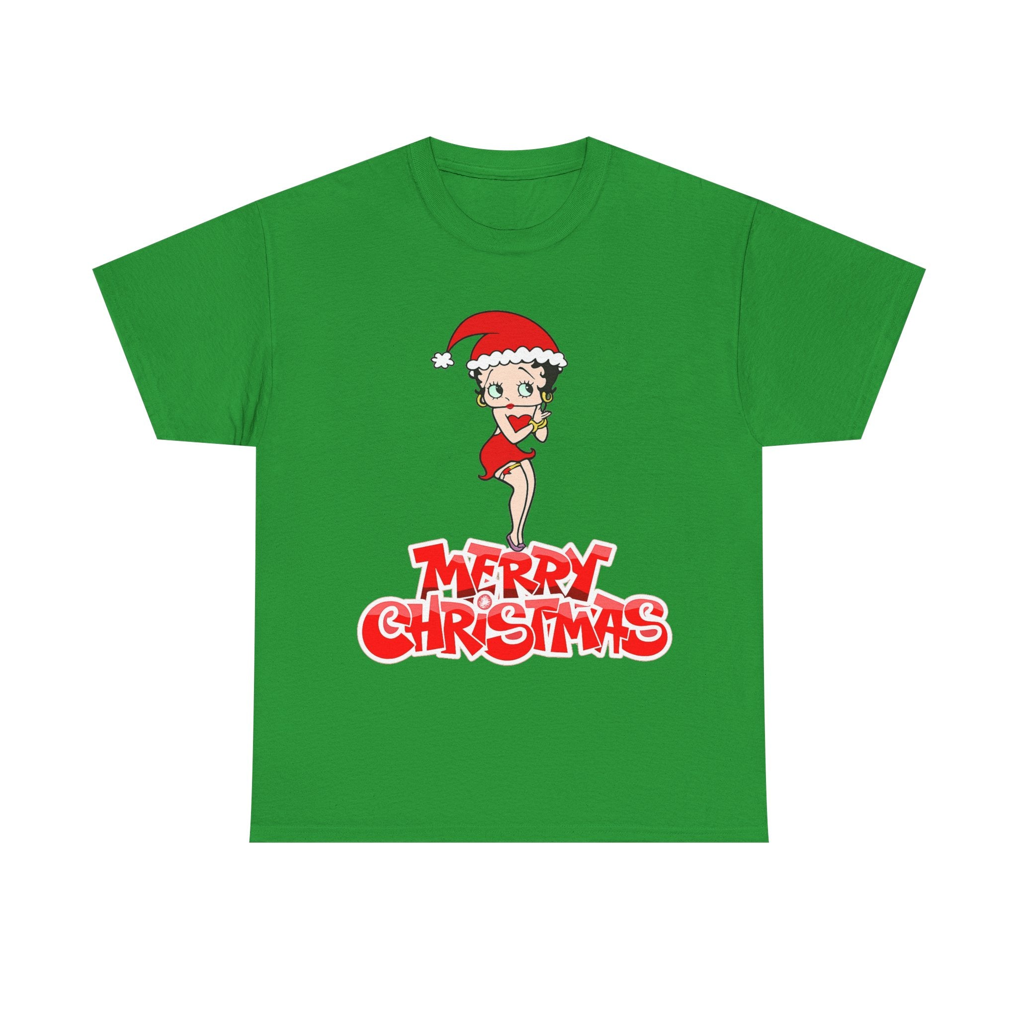 Christmas Betty Boop Tee - 'Merry Christmas' Holiday Graphic Shirt
