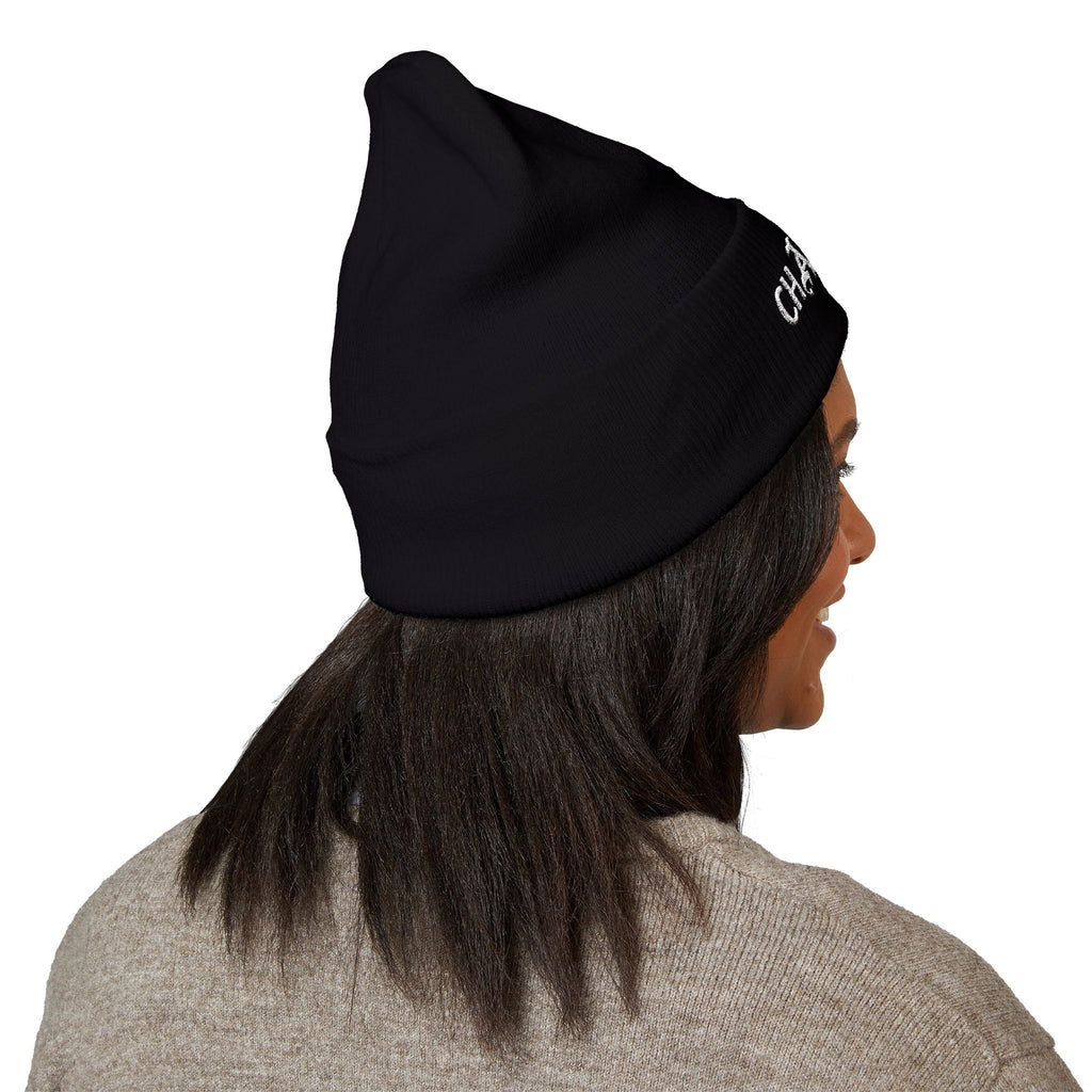 Arsenal Champions Embroidered Cuffed Beanie — 'We Are The Champions' Winter Knit Hat