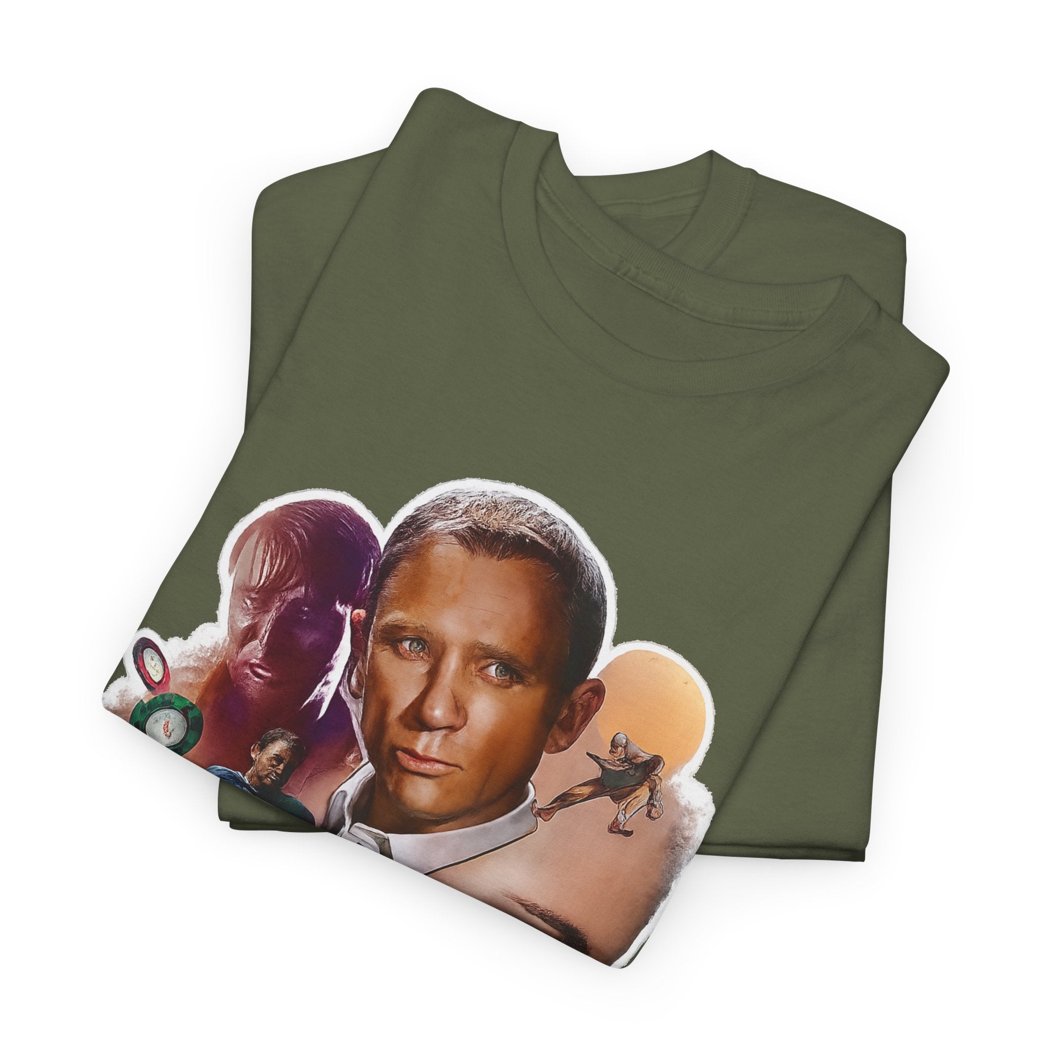 Jame Bond Movie Collage T‑Shirt — Vintage Film Noir Portrait Tee