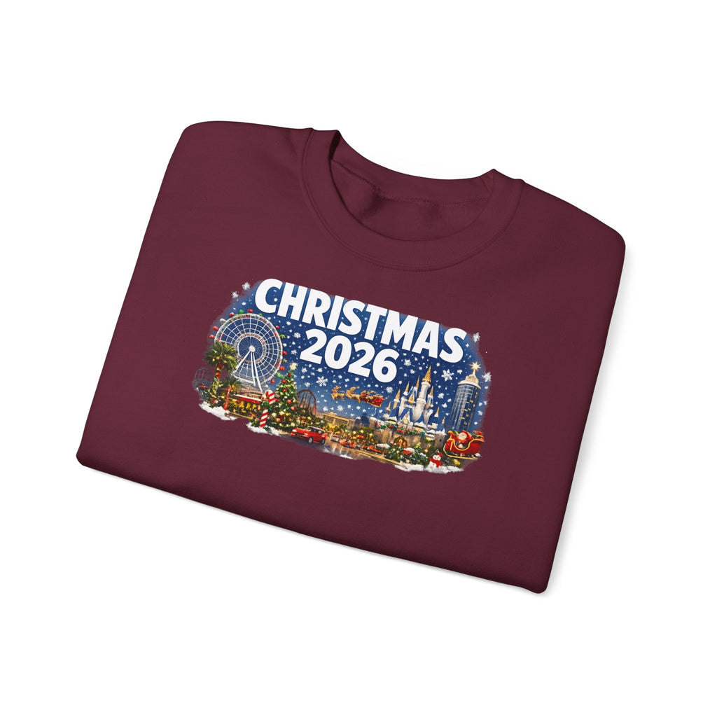 Christmas 2026 Holiday Sweatshirt – Festive Winter Cityscape Crewneck