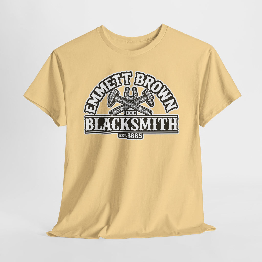 Blacksmith Emmett Brown Tee — Vintage Doc Blacksmith Graphic Shirt