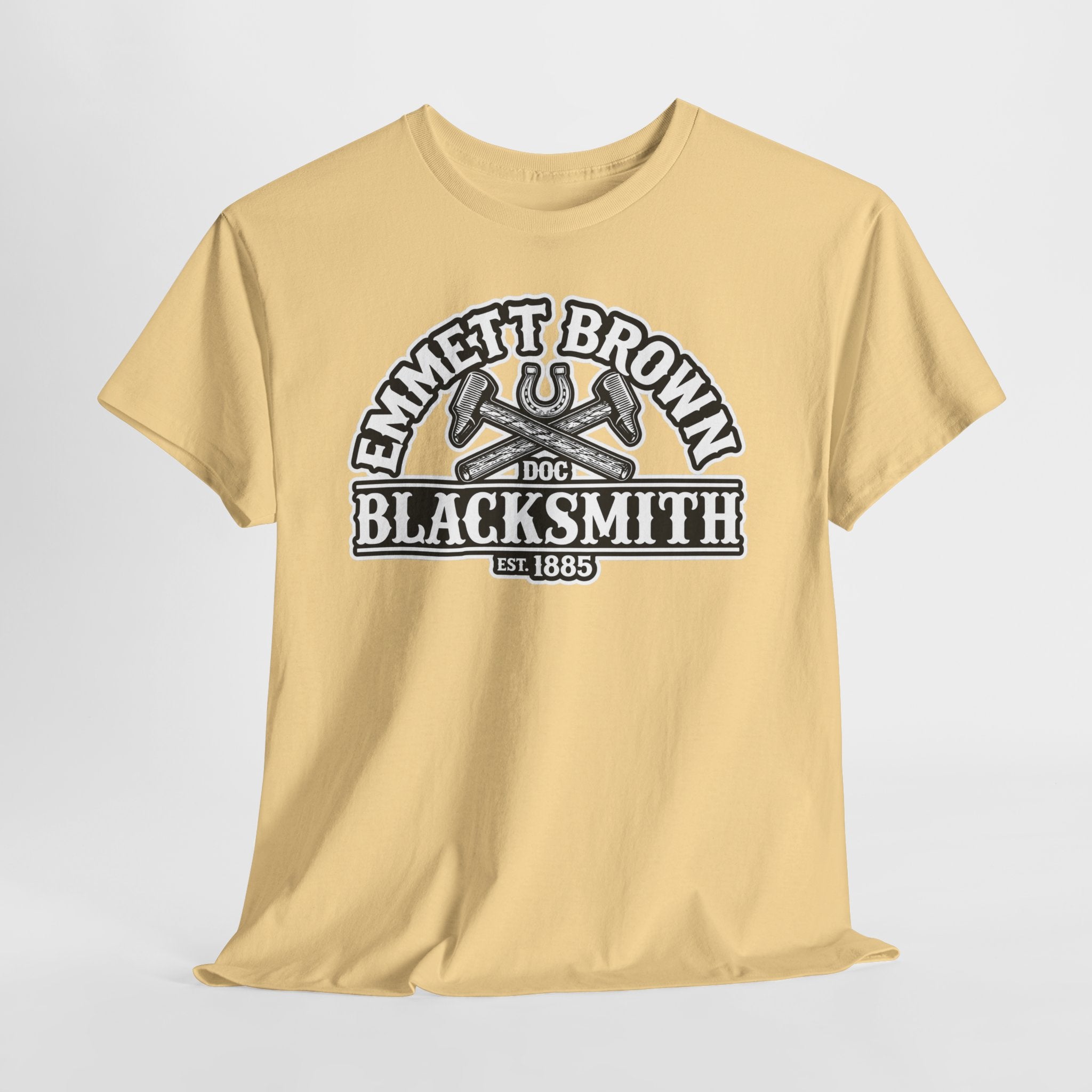 Blacksmith Emmett Brown Tee — Vintage Doc Blacksmith Graphic Shirt