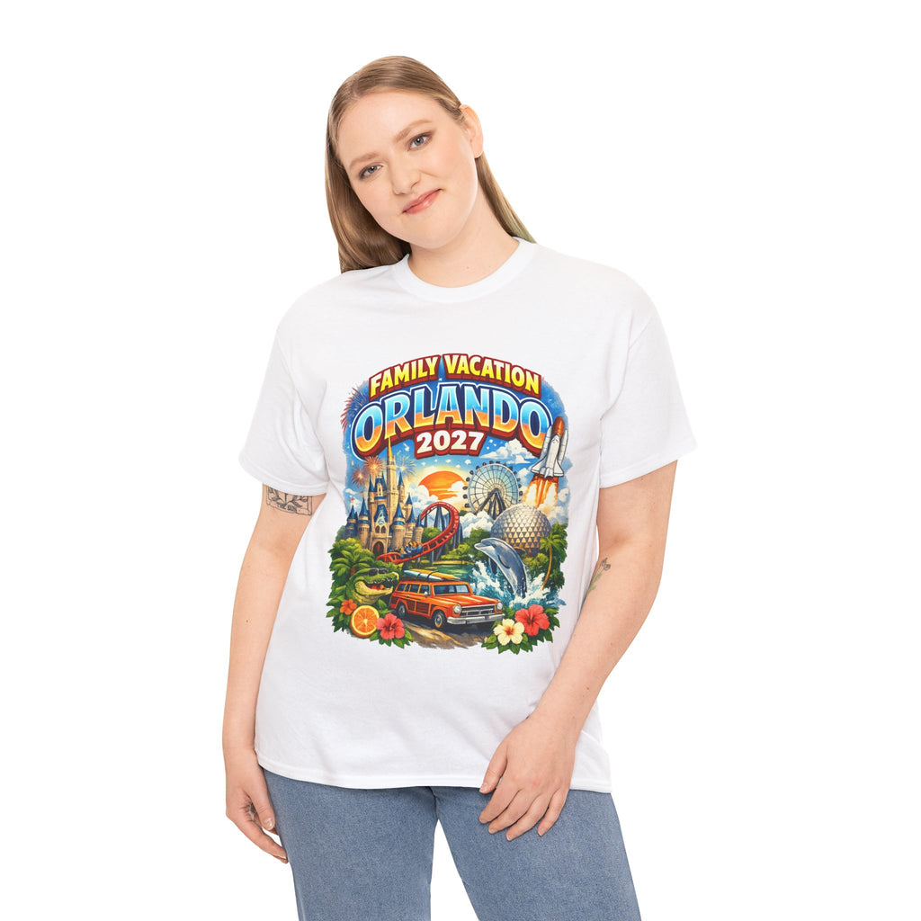 Orlando 2027 Family Vacation T-Shirt — Retro Theme Park Souvenir Tee