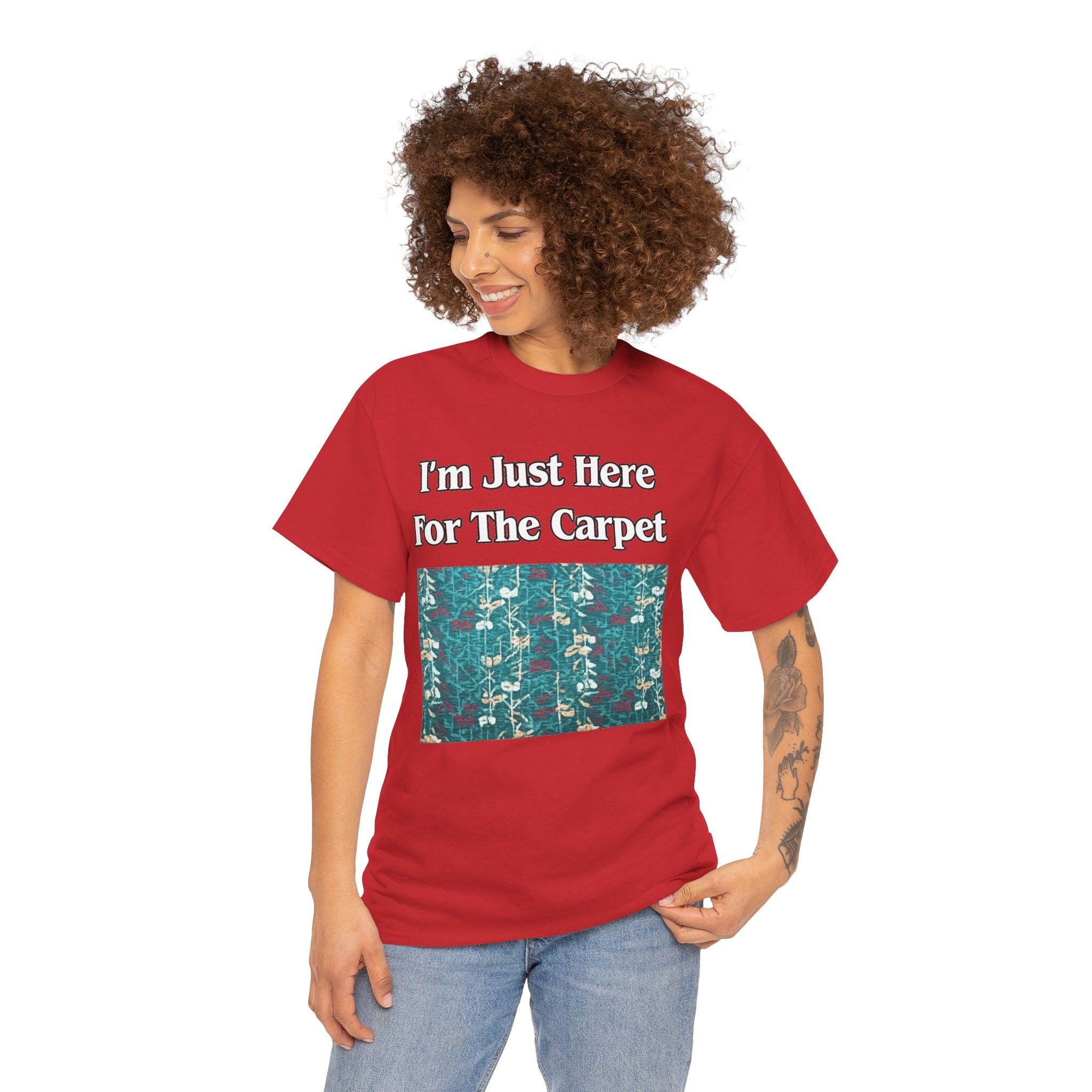 Orlando Airport Carpet Lover T-Shirt — "I'm Just Here For The Carpet" Graphic Tee