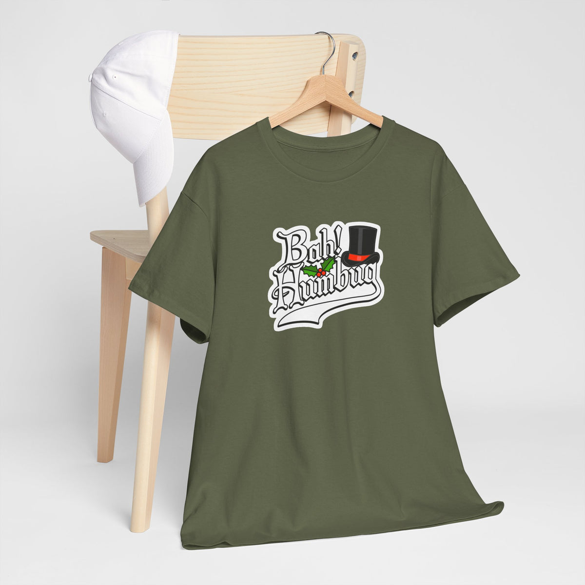 Bah Humbug Christmas Graphic Cotton T-Shirt / Tee