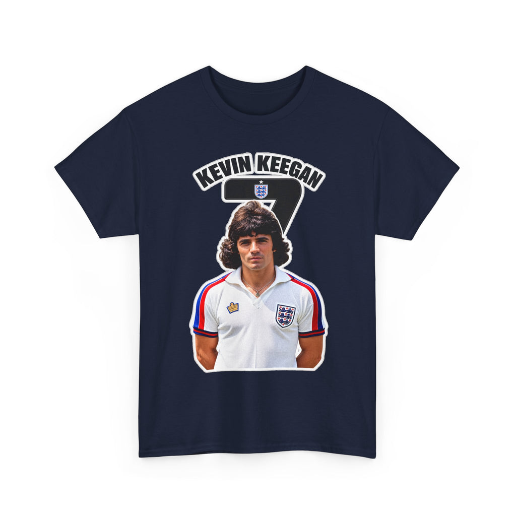 Kevin Keegan England Retro Soccer Cotton T -Shirt / Tee