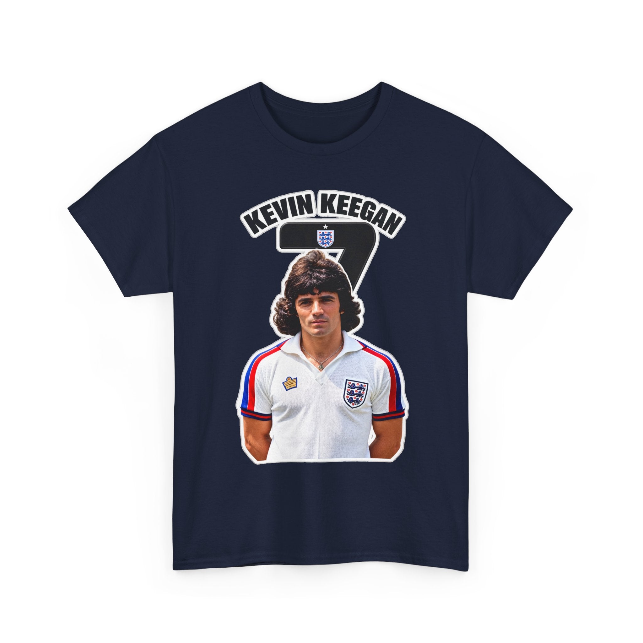 Kevin Keegan England Retro Soccer Cotton T -Shirt / Tee