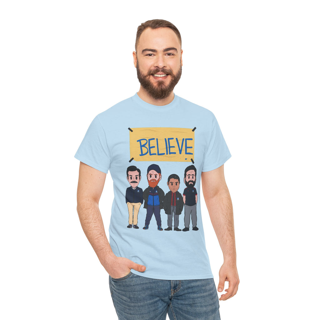 Ted Lasso Inspired Believe Cartoon Band Cotton T-Shirt