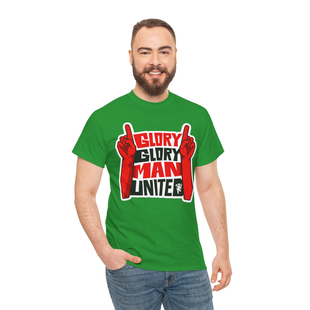 Glory Glory Man United T-Shirt — Retro Red Football Fan Tee